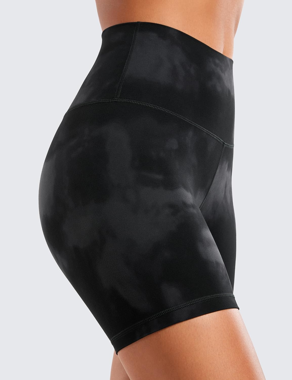 image:imageCRZ YOGA ButterLuxe Biker Shorts 6 High Waisted Workout Running Volleyball Spandex Yoga WomensBlack Tie Dye Flowers