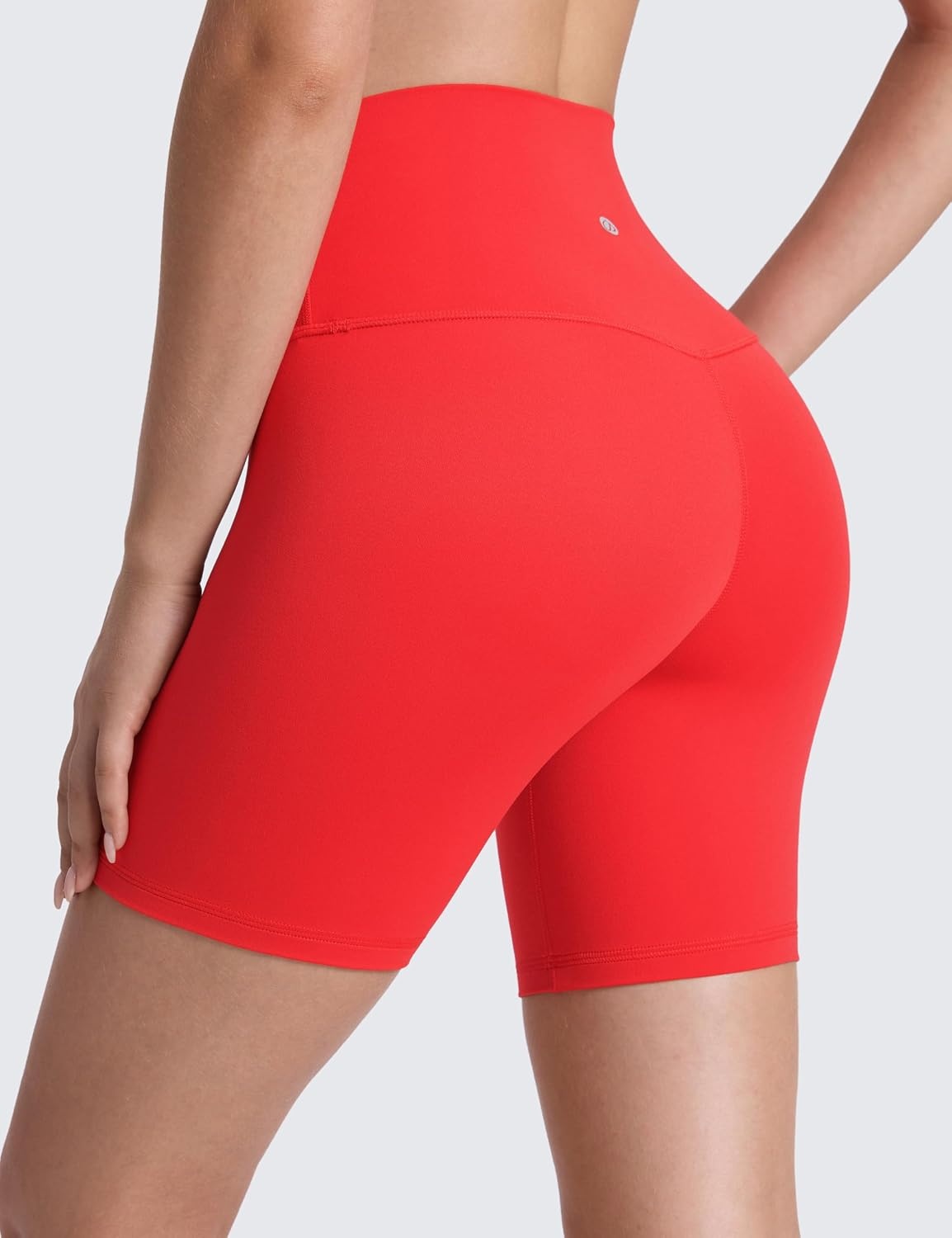 image:imageCRZ YOGA ButterLuxe Biker Shorts 6 High Waisted Workout Running Volleyball Spandex Yoga WomensDeep Red