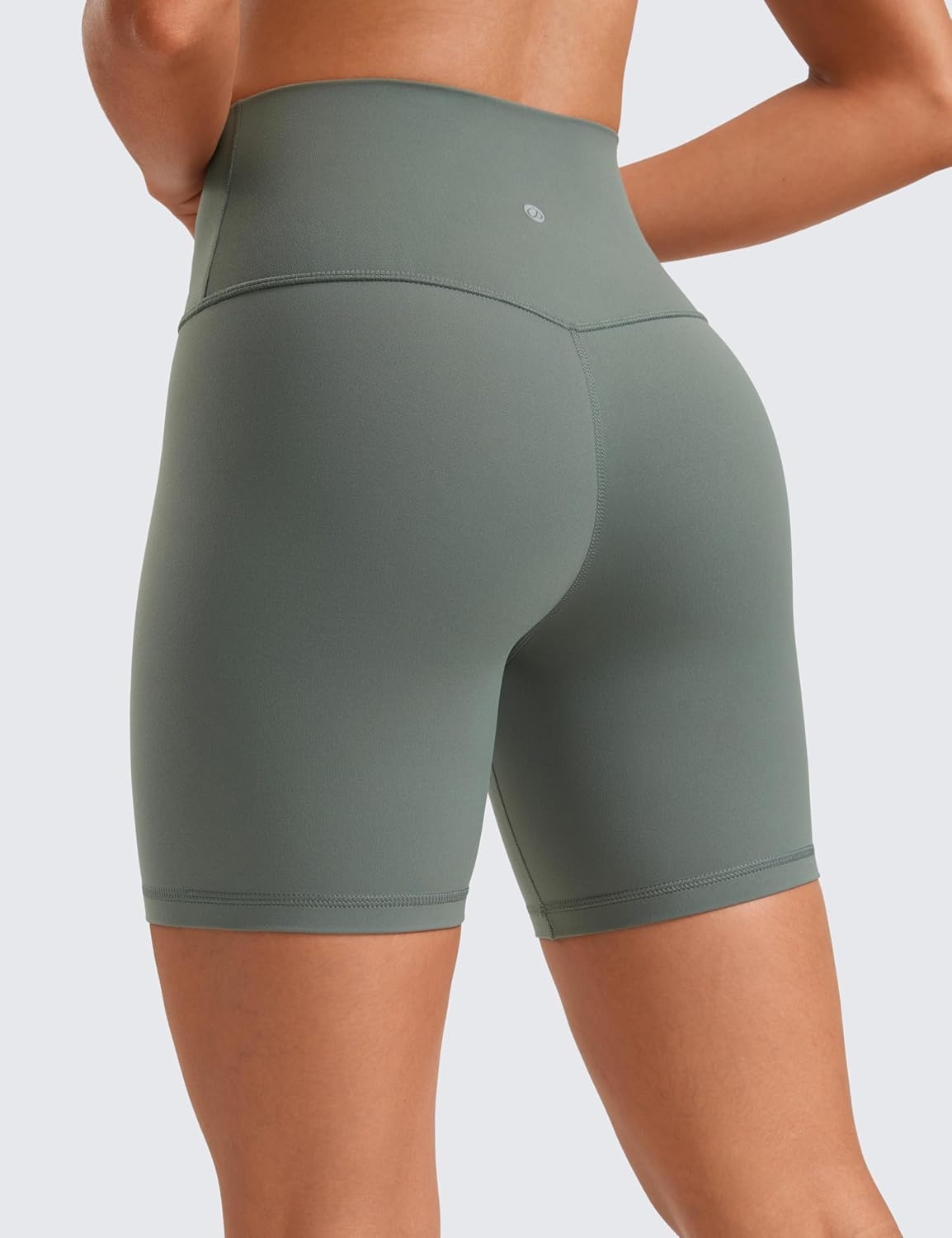 image:imageCRZ YOGA ButterLuxe Biker Shorts 6 High Waisted Workout Running Volleyball Spandex Yoga WomensGrey Sage
