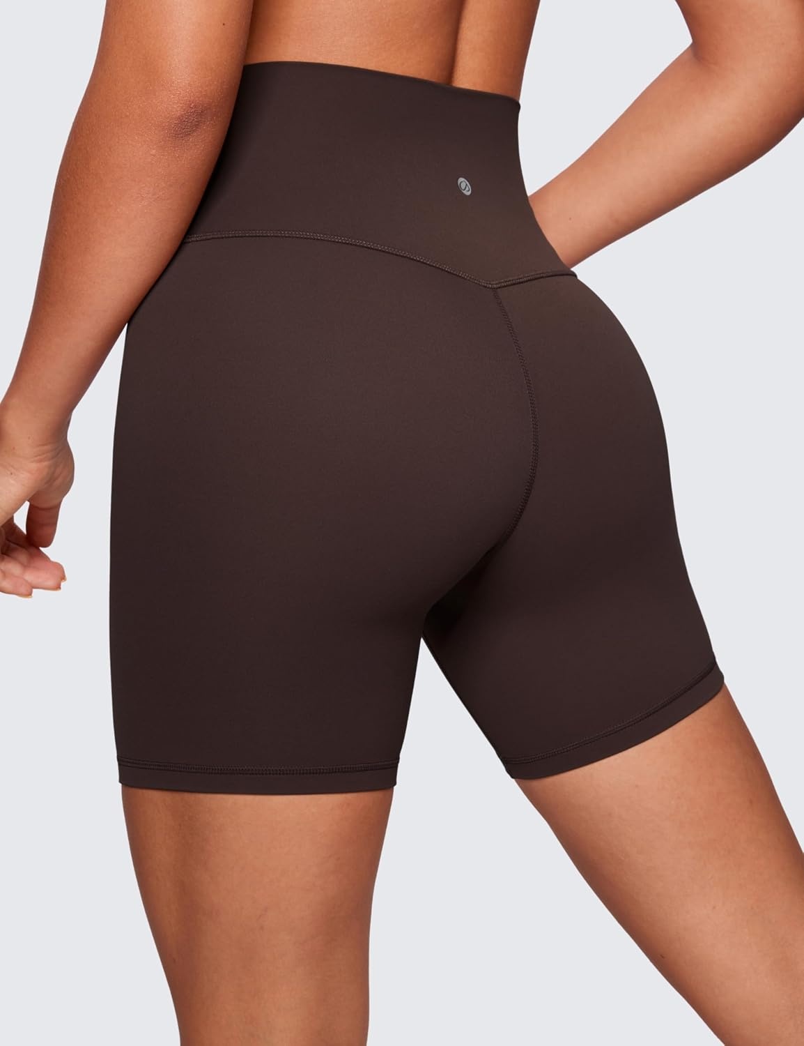 image:imageCRZ YOGA ButterLuxe Biker Shorts 6 High Waisted Workout Running Volleyball Spandex Yoga WomensHot Fudge Brown