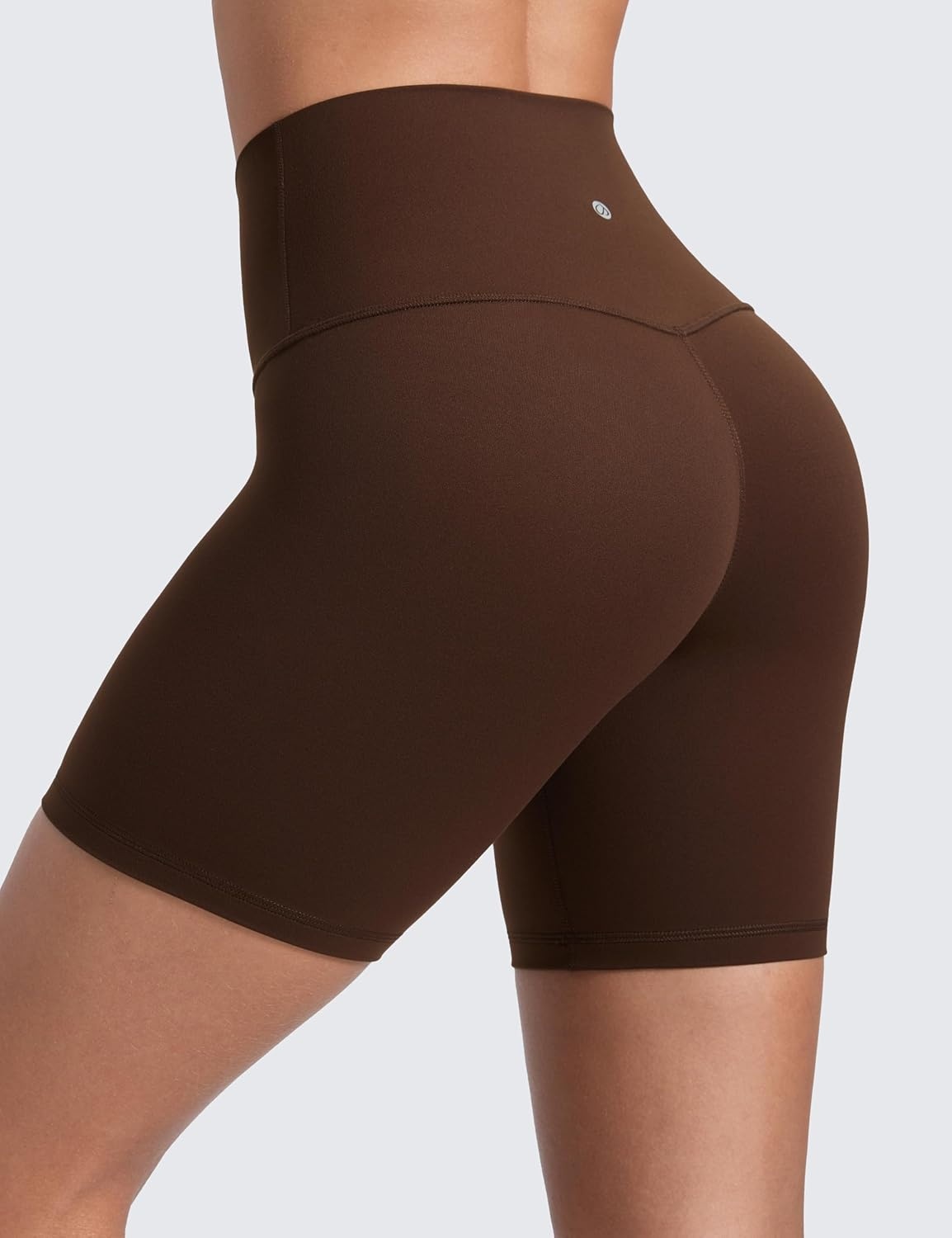 image:imageCRZ YOGA ButterLuxe Biker Shorts 6 High Waisted Workout Running Volleyball Spandex Yoga WomensLava Brown