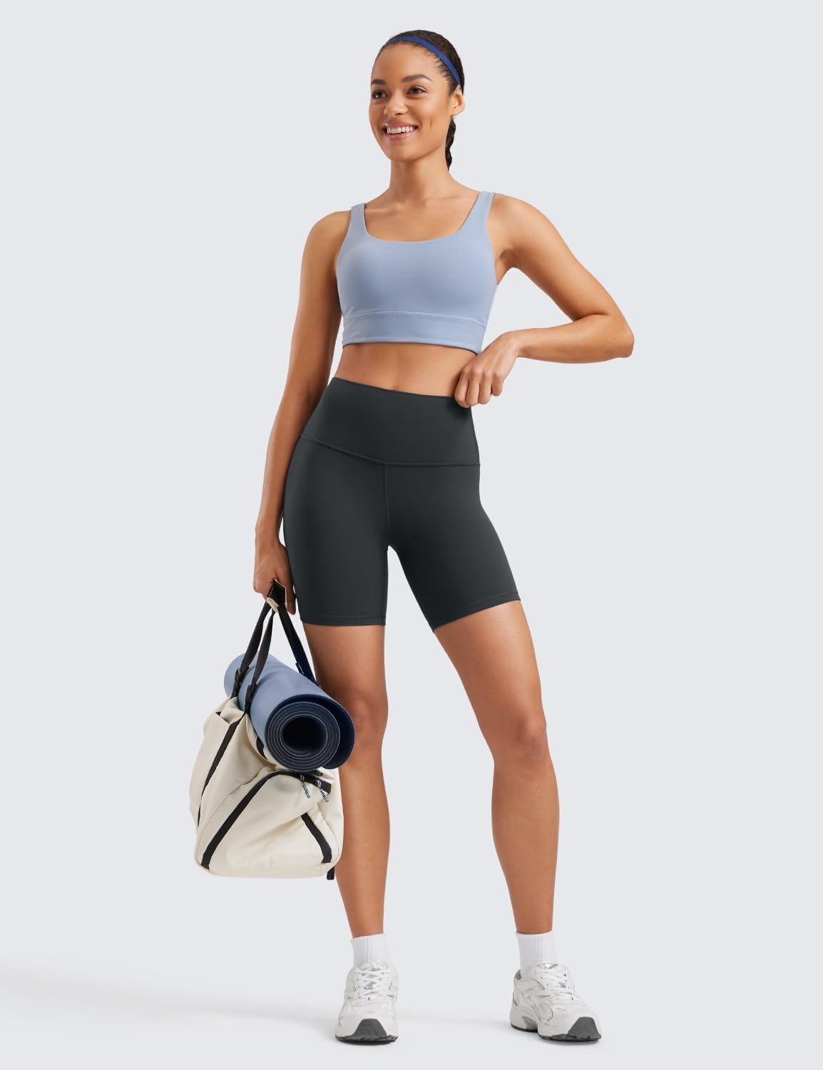 image:imageCRZ YOGA ButterLuxe Biker Shorts 6 High Waisted Workout Running Volleyball Spandex Yoga WomensMelanite