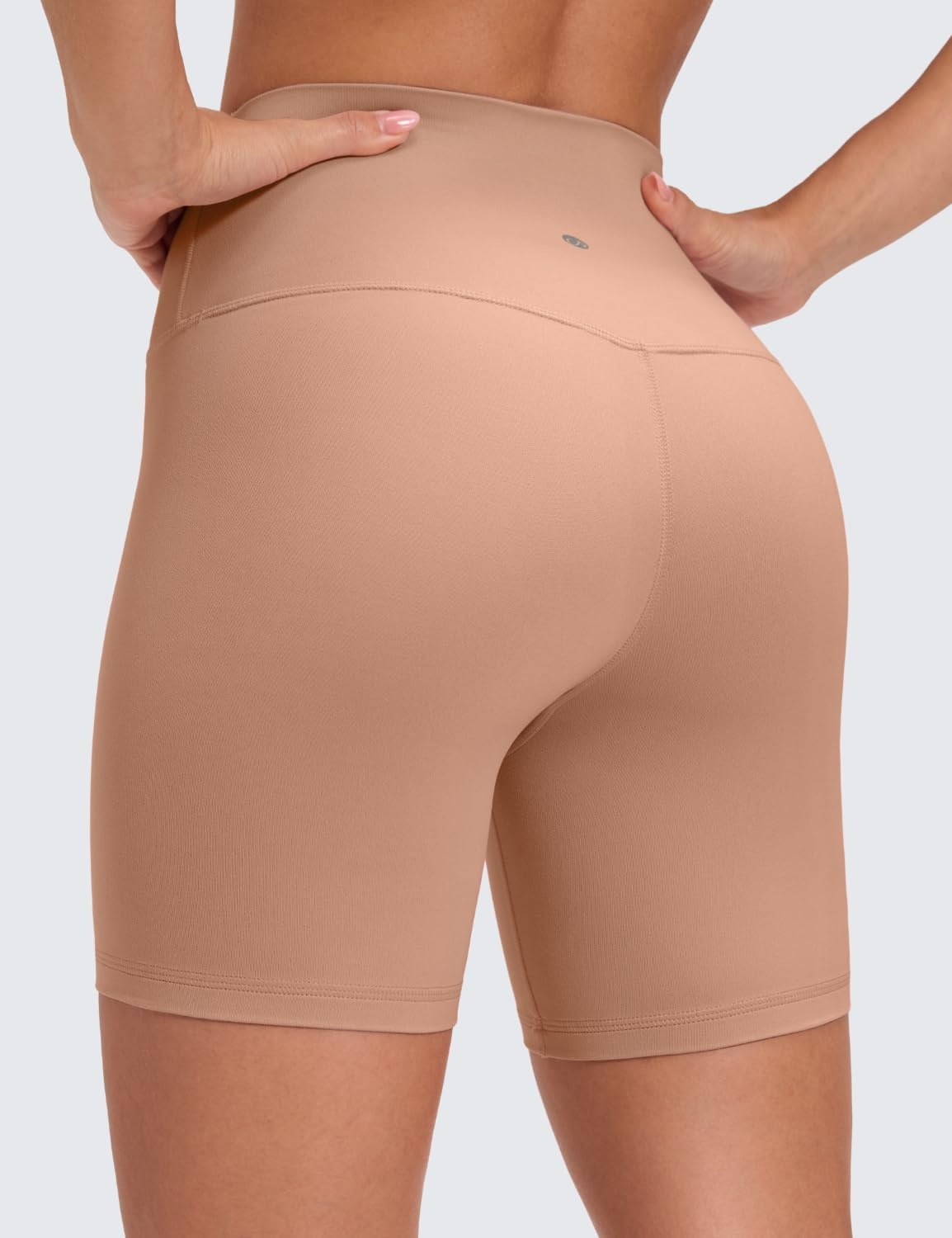 image:imageCRZ YOGA ButterLuxe Biker Shorts 6 High Waisted Workout Running Volleyball Spandex Yoga WomensMocha Mousse