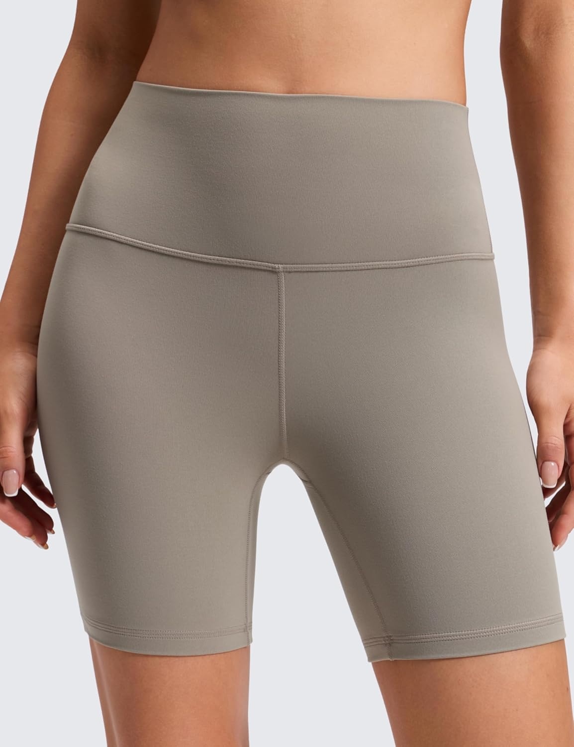 image:imageCRZ YOGA ButterLuxe Biker Shorts 6 High Waisted Workout Running Volleyball Spandex Yoga WomensWarm Ash Grey