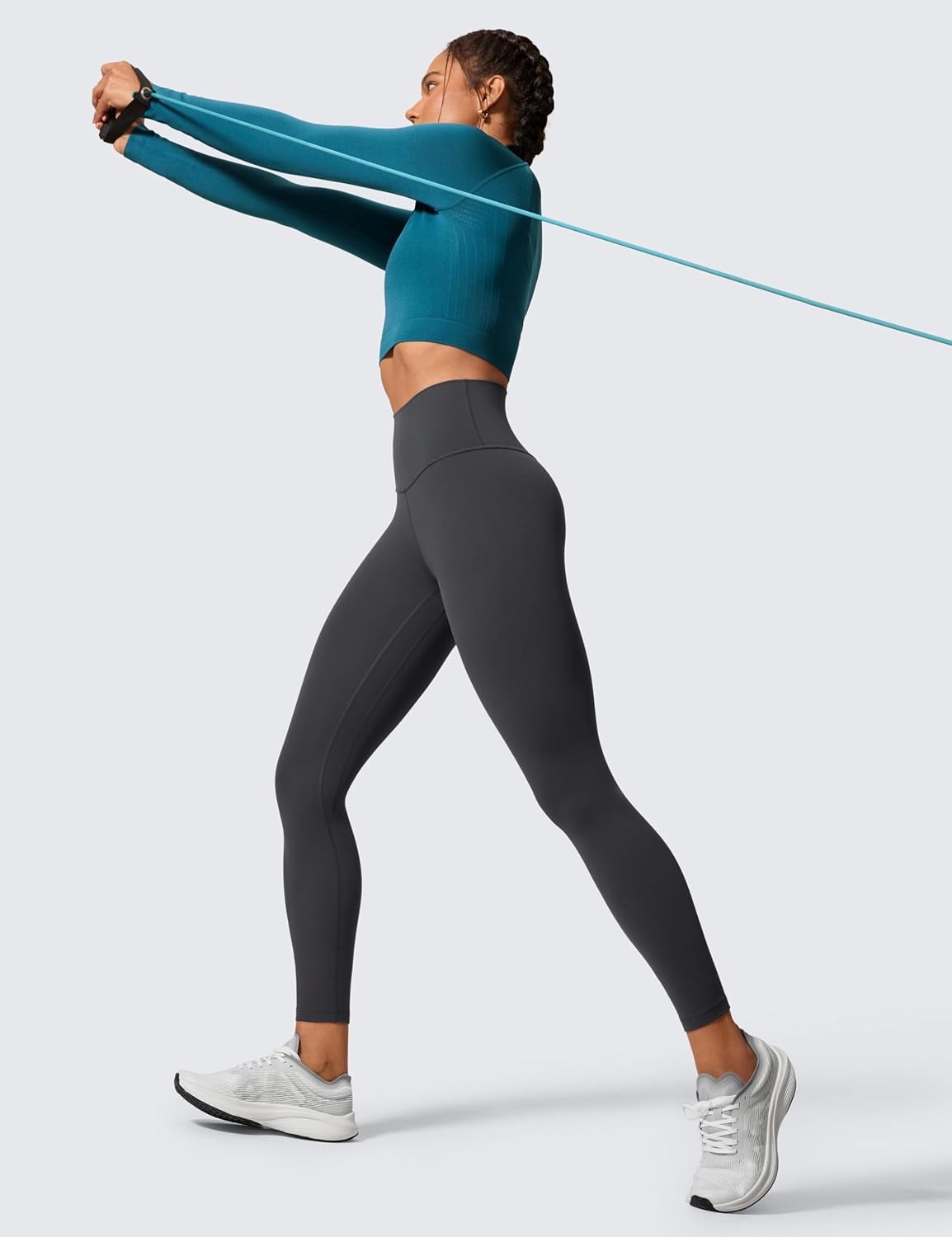 image:imageCRZ YOGA Butterlift Workout Leggings 25 High Waisted Pilates Gym Athletic Womens Yoga Pants Buttery SoftMysterious Grey