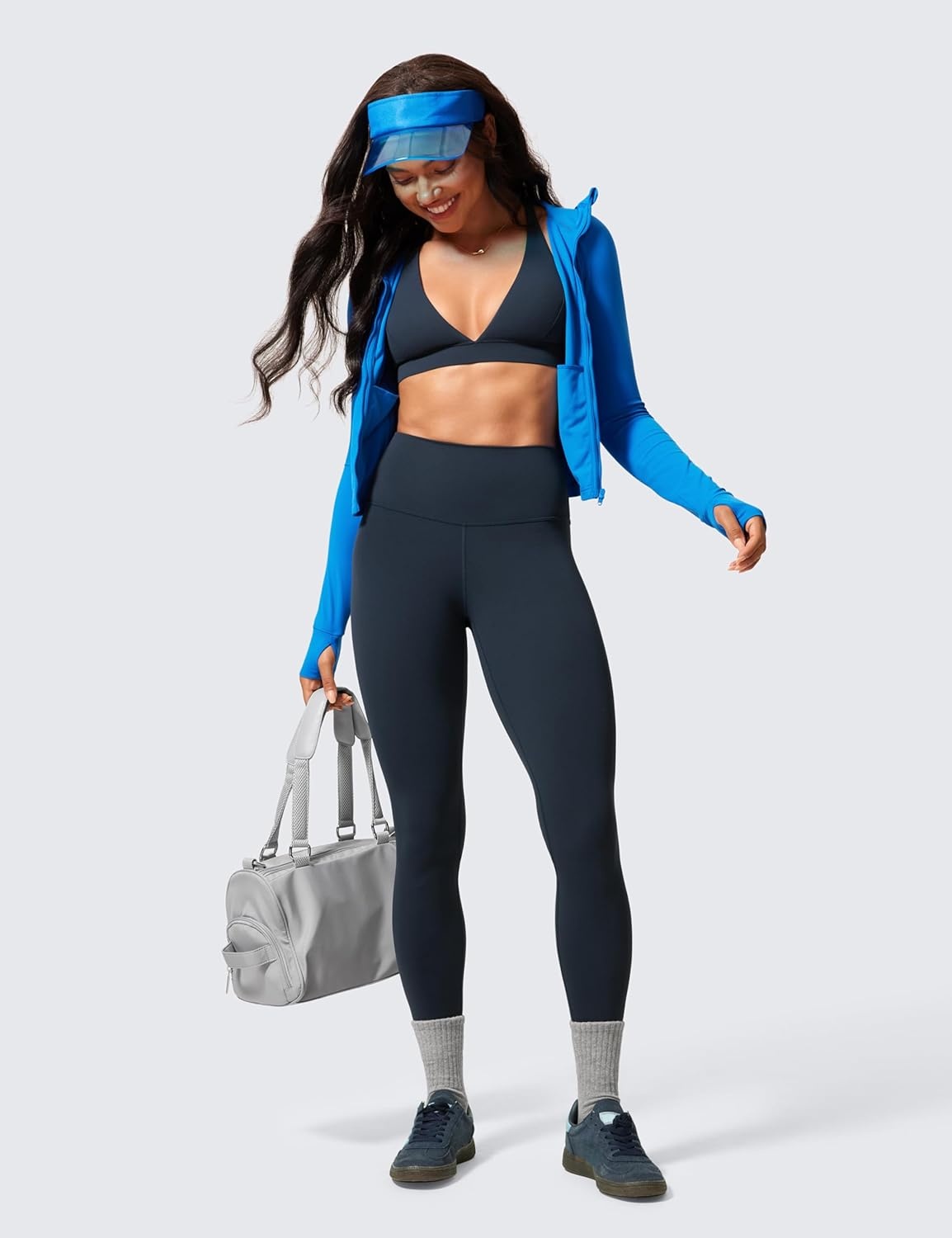 image:imageCRZ YOGA Butterlift Workout Leggings 25 High Waisted Pilates Gym Athletic Womens Yoga Pants Buttery SoftTrue Navy