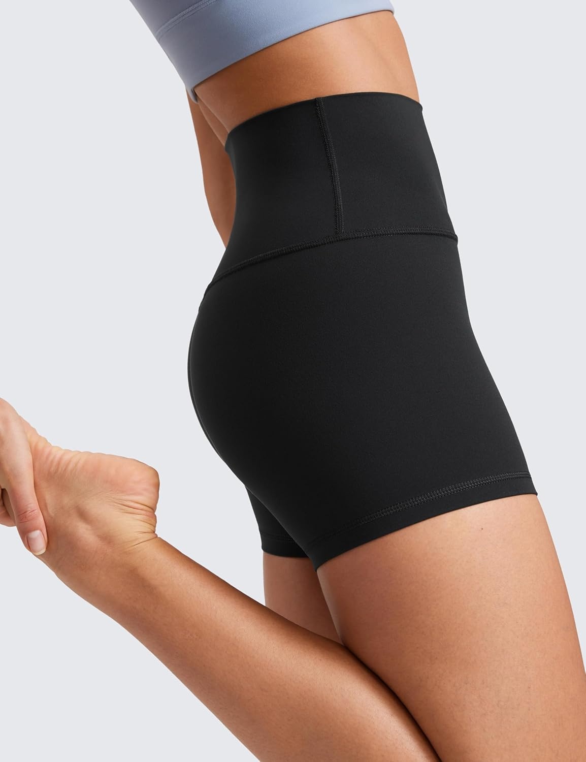 image:imageCRZ YOGA Butterluxe Biker Shorts 4 High Waisted Booty Workout Volleyball Yoga Womens SpandexBlack