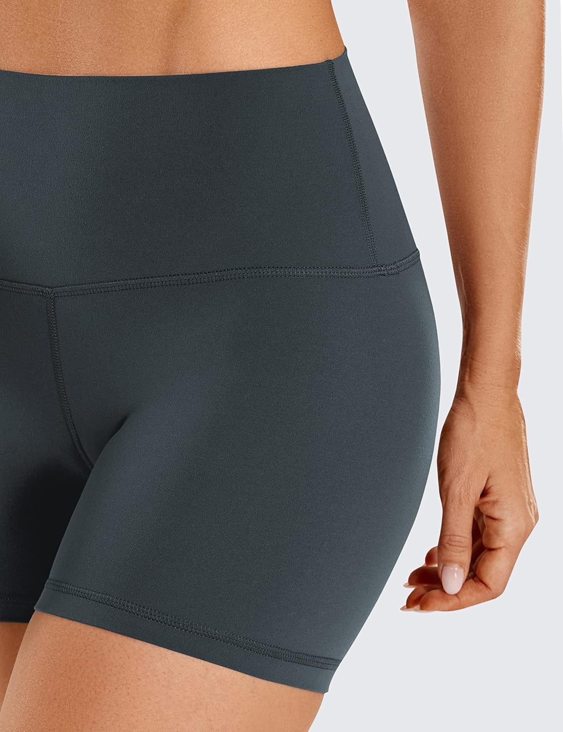 image:imageCRZ YOGA Butterluxe Biker Shorts 4 High Waisted Booty Workout Volleyball Yoga Womens SpandexDark Green