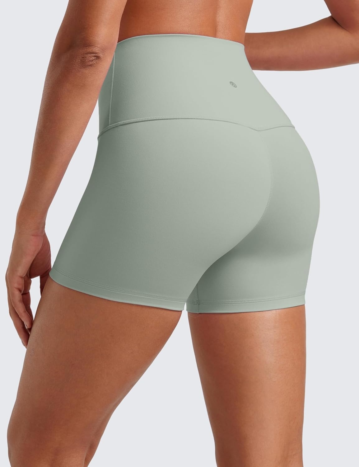 image:imageCRZ YOGA Butterluxe Biker Shorts 4 High Waisted Booty Workout Volleyball Yoga Womens SpandexGreen Palm Court