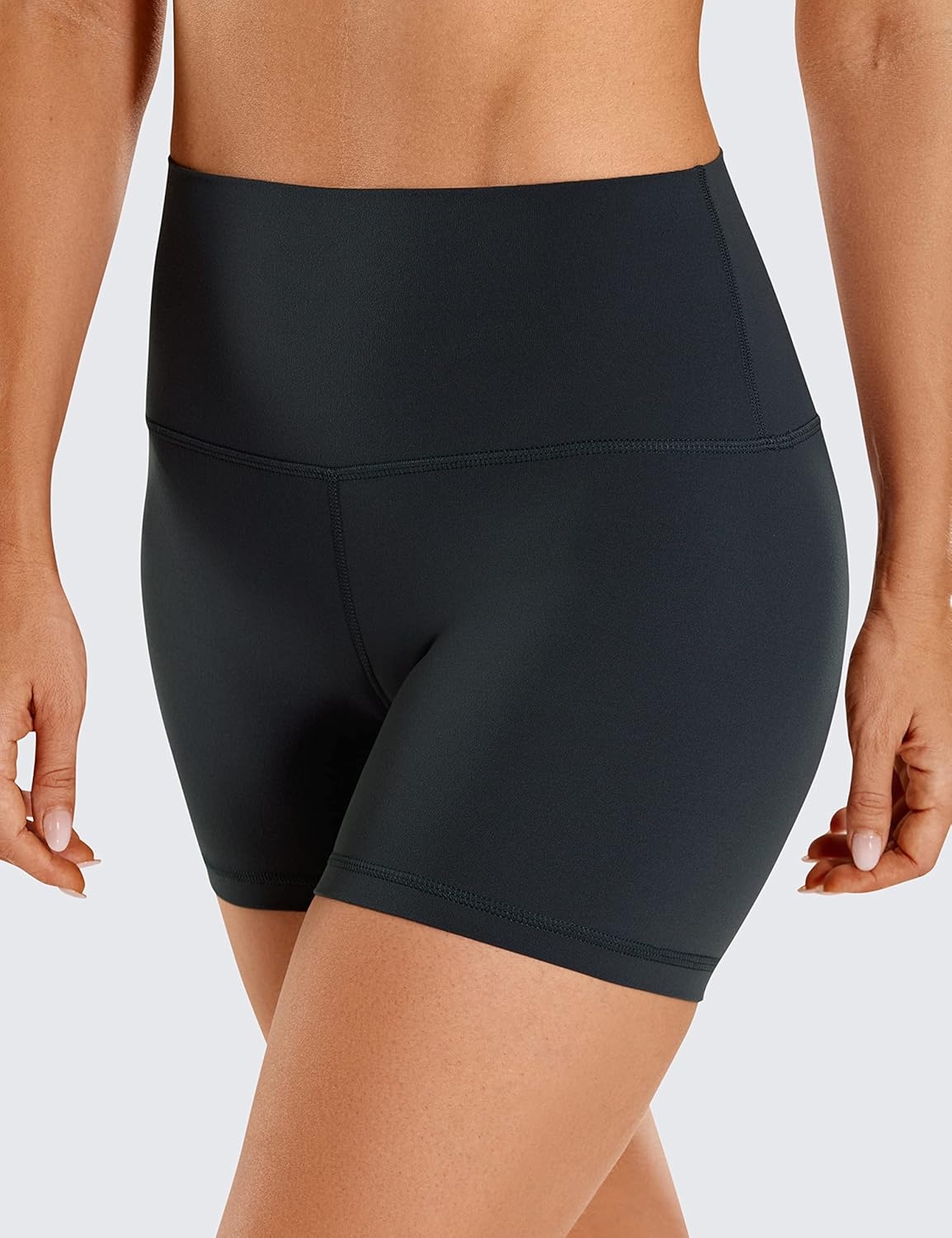 image:imageCRZ YOGA Butterluxe Biker Shorts 4 High Waisted Booty Workout Volleyball Yoga Womens SpandexMelanite