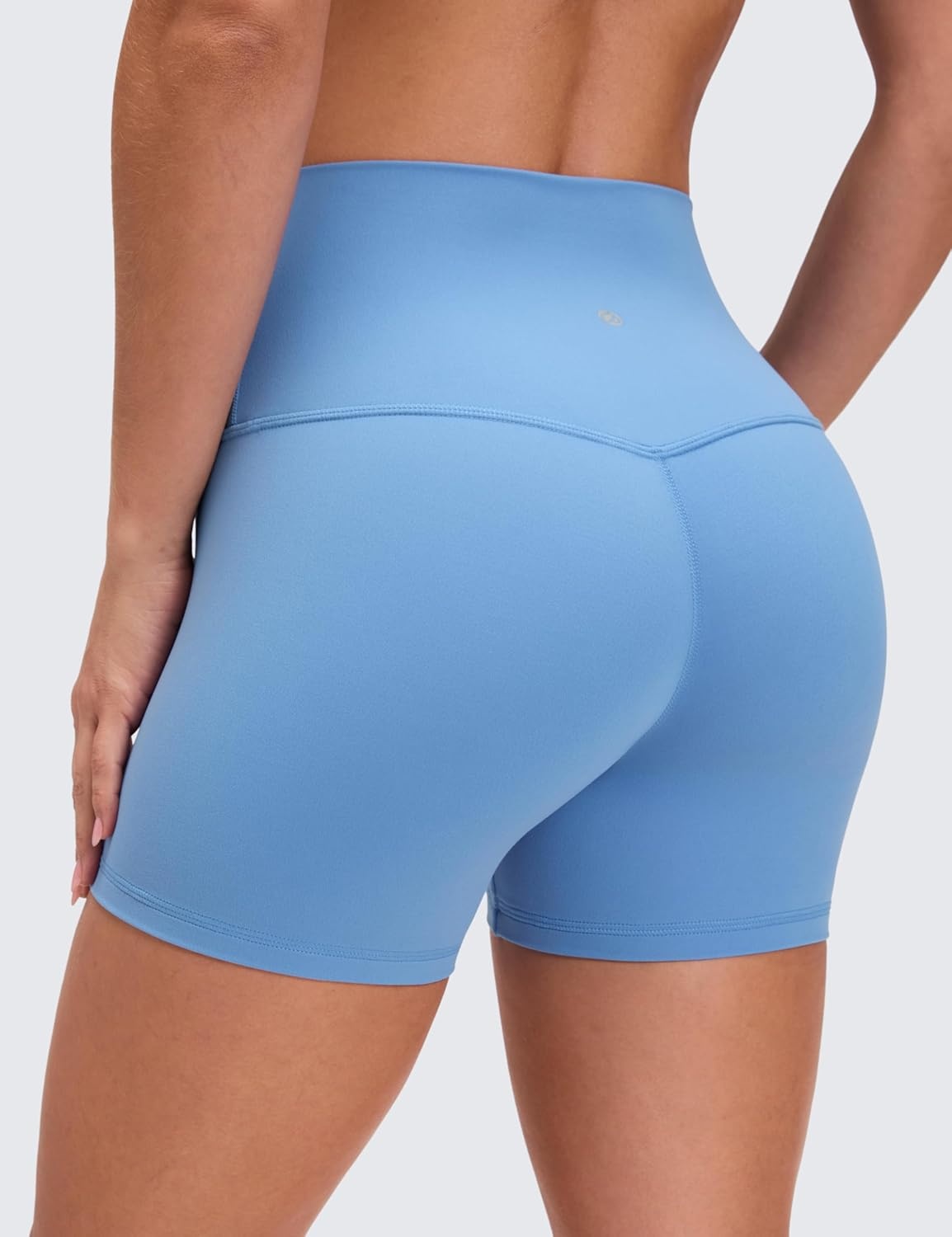 image:imageCRZ YOGA Butterluxe Biker Shorts 4 High Waisted Booty Workout Volleyball Yoga Womens SpandexParty Blue