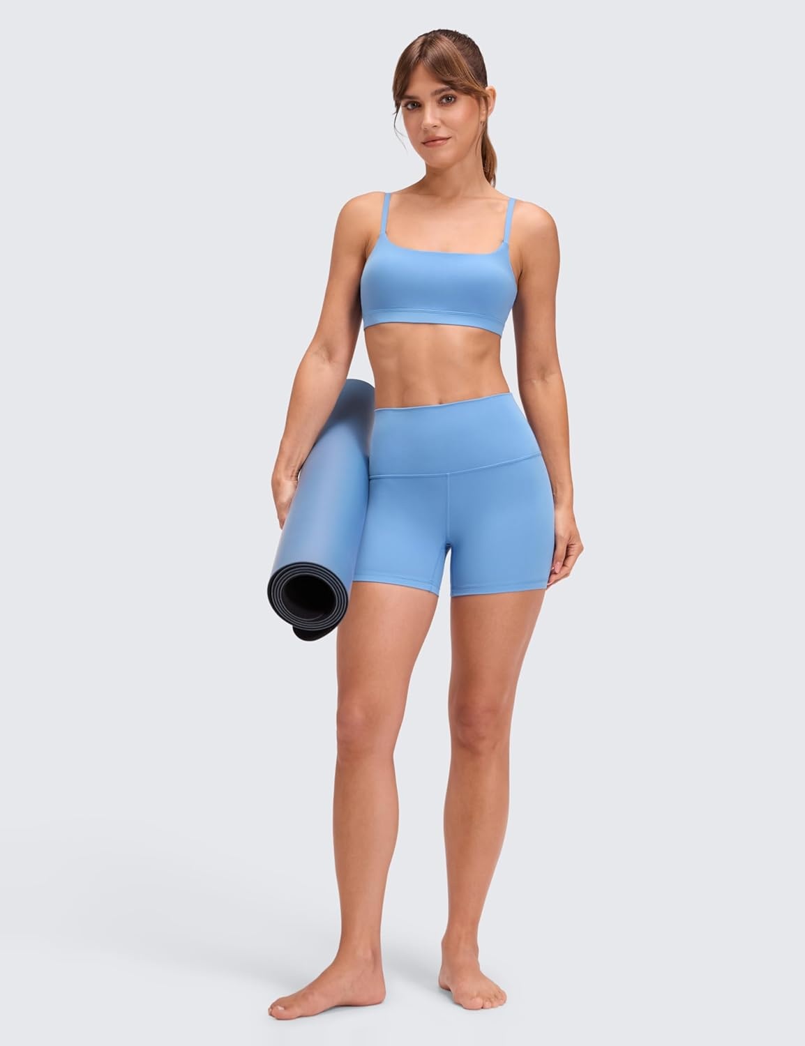 image:imageCRZ YOGA Butterluxe Biker Shorts 4 High Waisted Booty Workout Volleyball Yoga Womens SpandexParty Blue