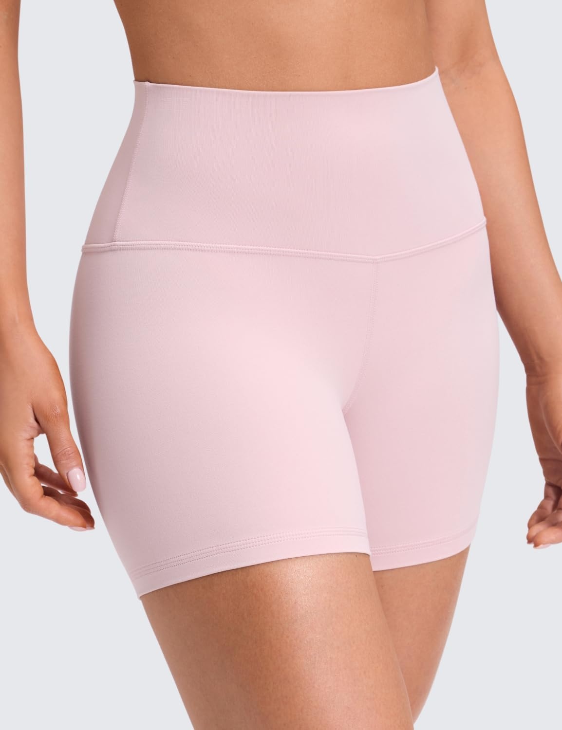 image:imageCRZ YOGA Butterluxe Biker Shorts 4 High Waisted Booty Workout Volleyball Yoga Womens SpandexPink Haze