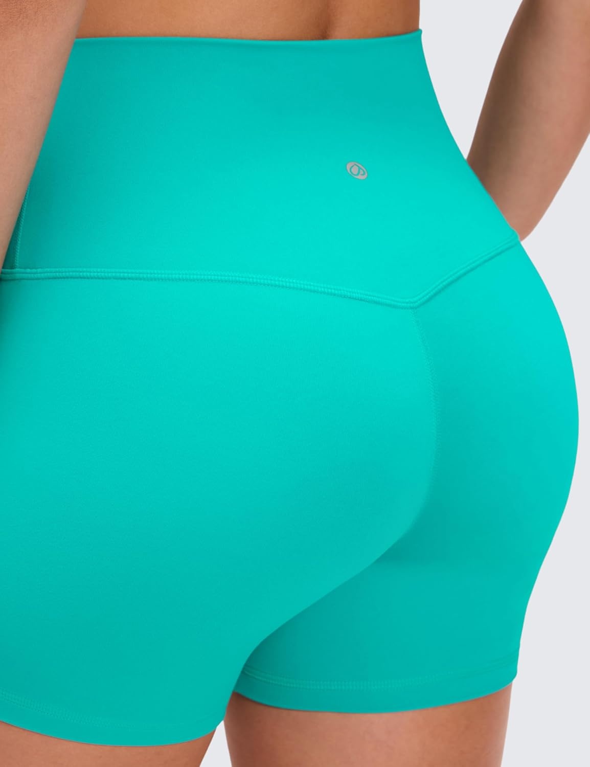 image:imageCRZ YOGA Butterluxe Biker Shorts 4 High Waisted Booty Workout Volleyball Yoga Womens SpandexTropics Teal