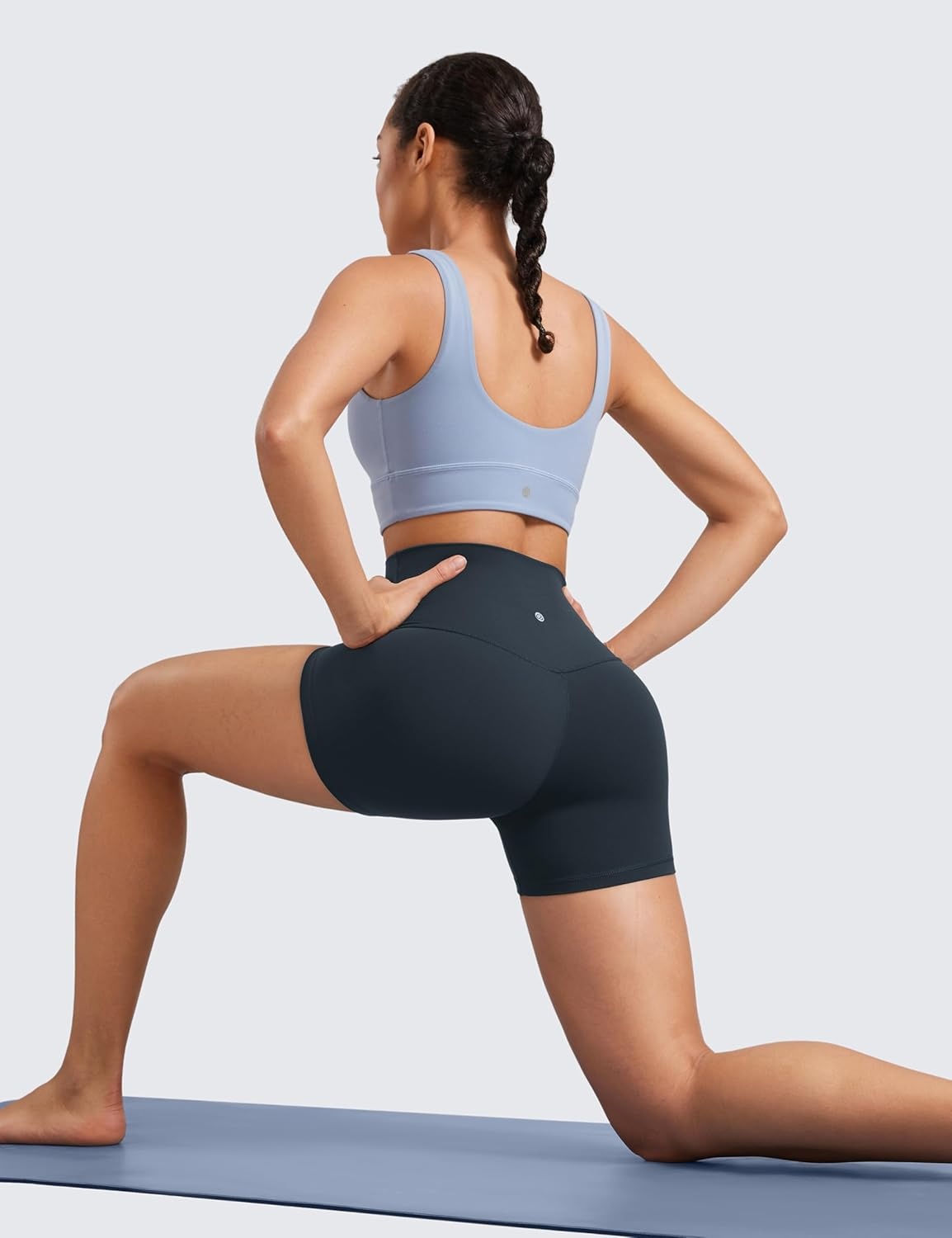 image:imageCRZ YOGA Butterluxe Biker Shorts 4 High Waisted Booty Workout Volleyball Yoga Womens SpandexTrue Navy