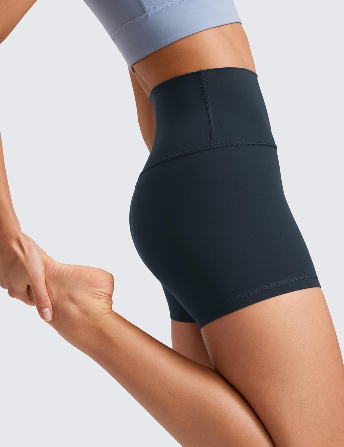 image:imageCRZ YOGA Butterluxe Biker Shorts 4 High Waisted Booty Workout Volleyball Yoga Womens SpandexTrue Navy