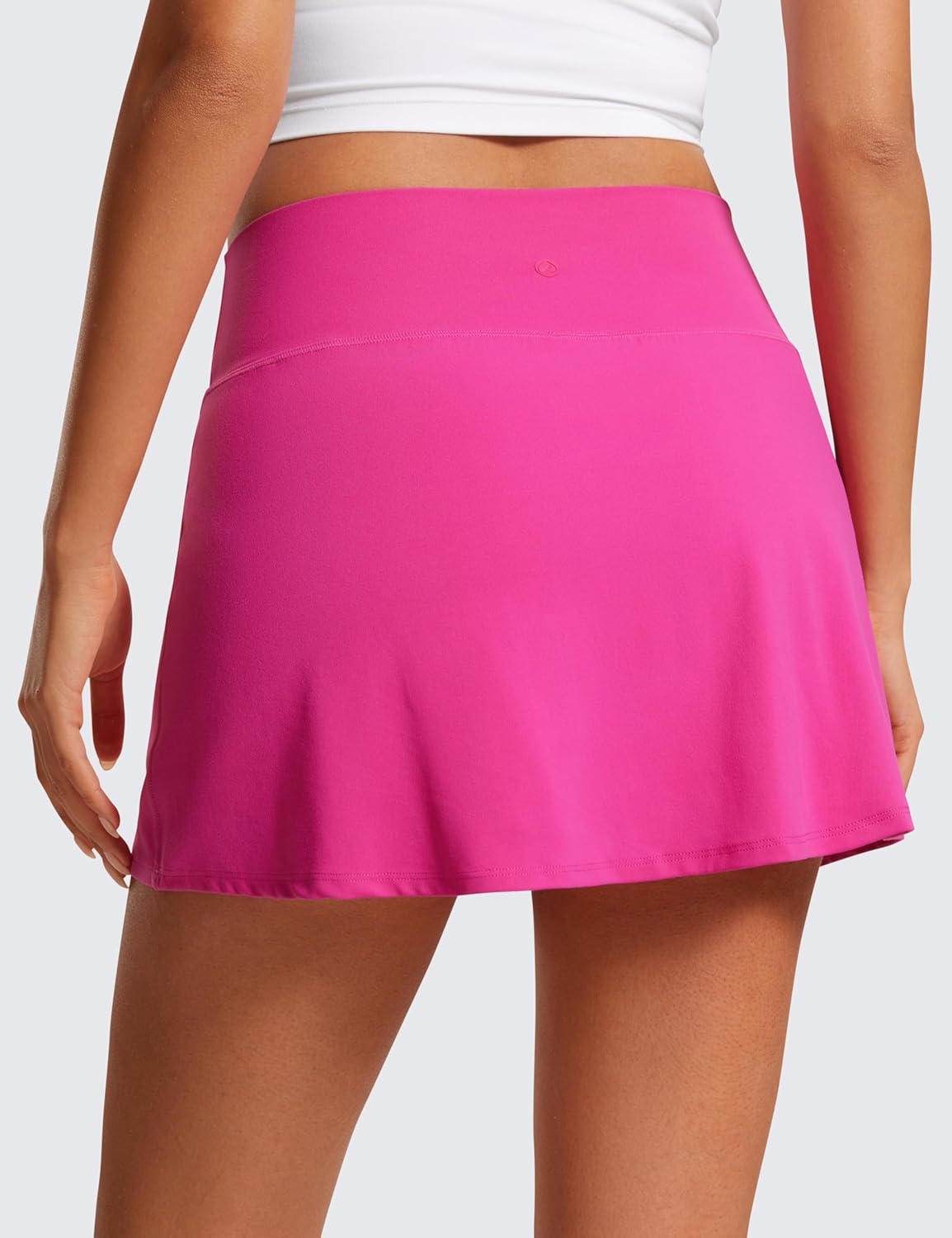 image:imageCRZ YOGA Butterluxe High Waisted Tennis Skirts for Women Mini Lined A Line Golf Casual Skort with Inner PocketsHibiscus Purple