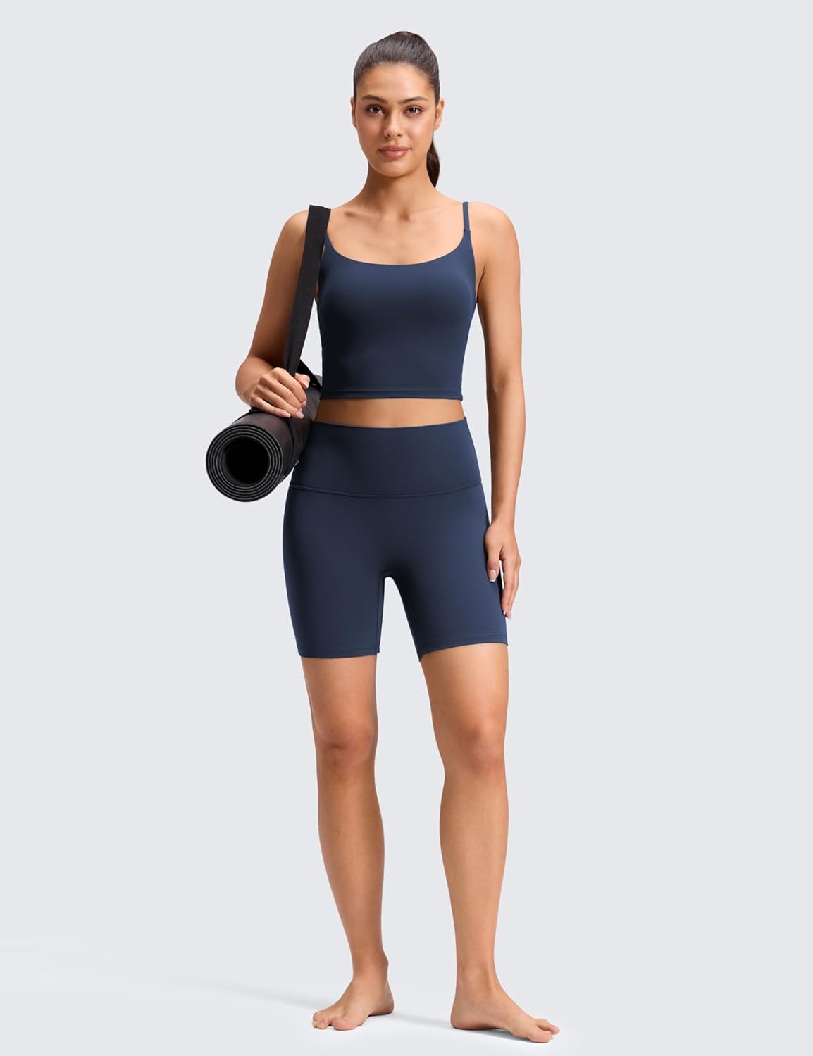 image:imageCRZ YOGA Butterluxe No Front Seam Biker Shorts 6 High Waisted Lounge Pilates Workout Athletic Womens Buttery SoftClub Blue
