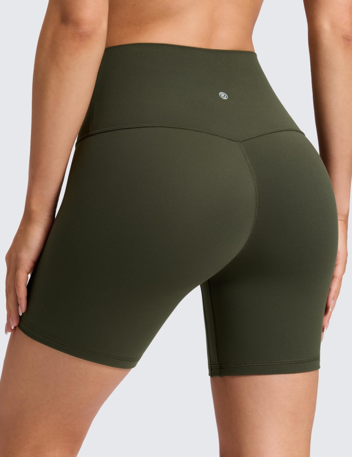image:imageCRZ YOGA Butterluxe No Front Seam Biker Shorts 6 High Waisted Lounge Pilates Workout Athletic Womens Buttery SoftOlive Green