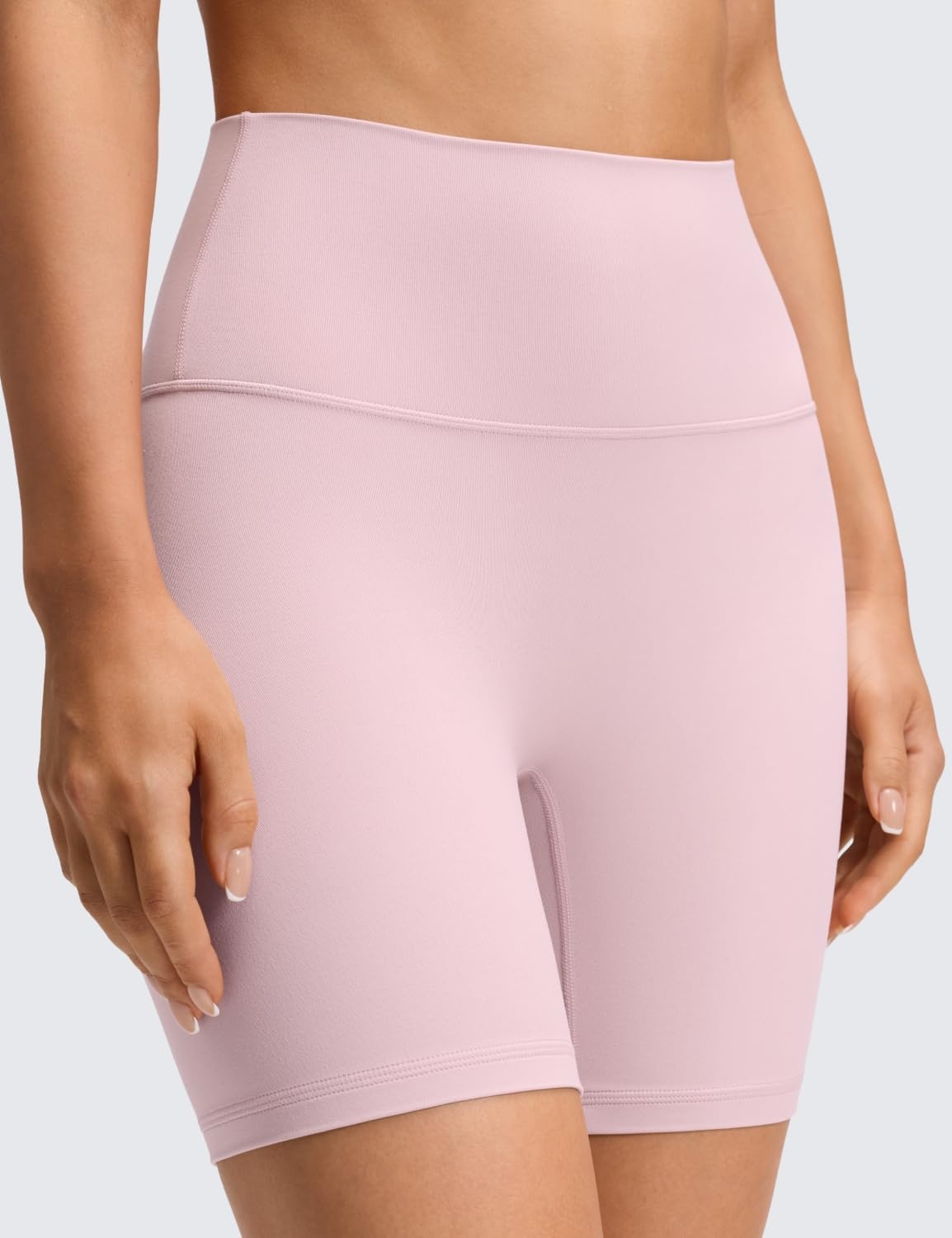 image:imageCRZ YOGA Butterluxe No Front Seam Biker Shorts 6 High Waisted Lounge Pilates Workout Athletic Womens Buttery SoftPink Haze