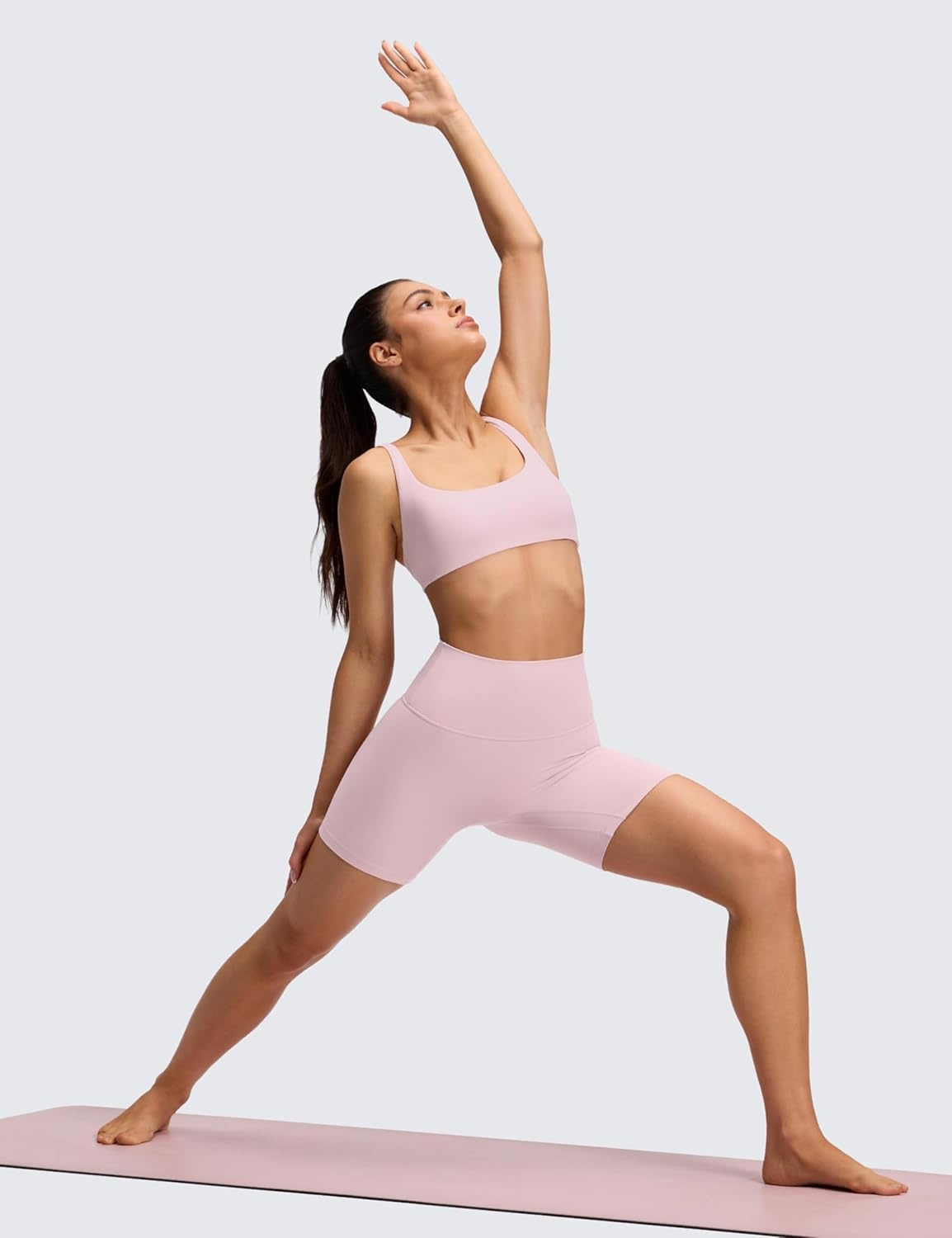 image:imageCRZ YOGA Butterluxe No Front Seam Biker Shorts 6 High Waisted Lounge Pilates Workout Athletic Womens Buttery SoftPink Haze