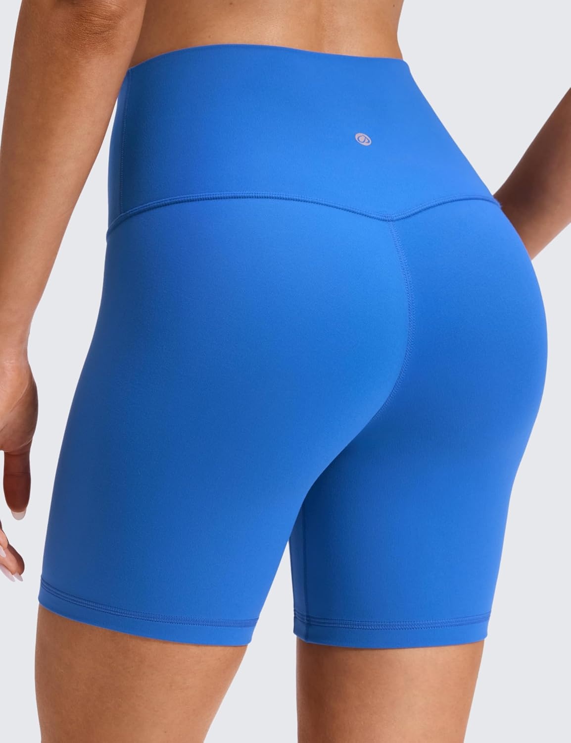 image:imageCRZ YOGA Butterluxe No Front Seam Biker Shorts 6 High Waisted Lounge Pilates Workout Athletic Womens Buttery SoftSparkle Blue