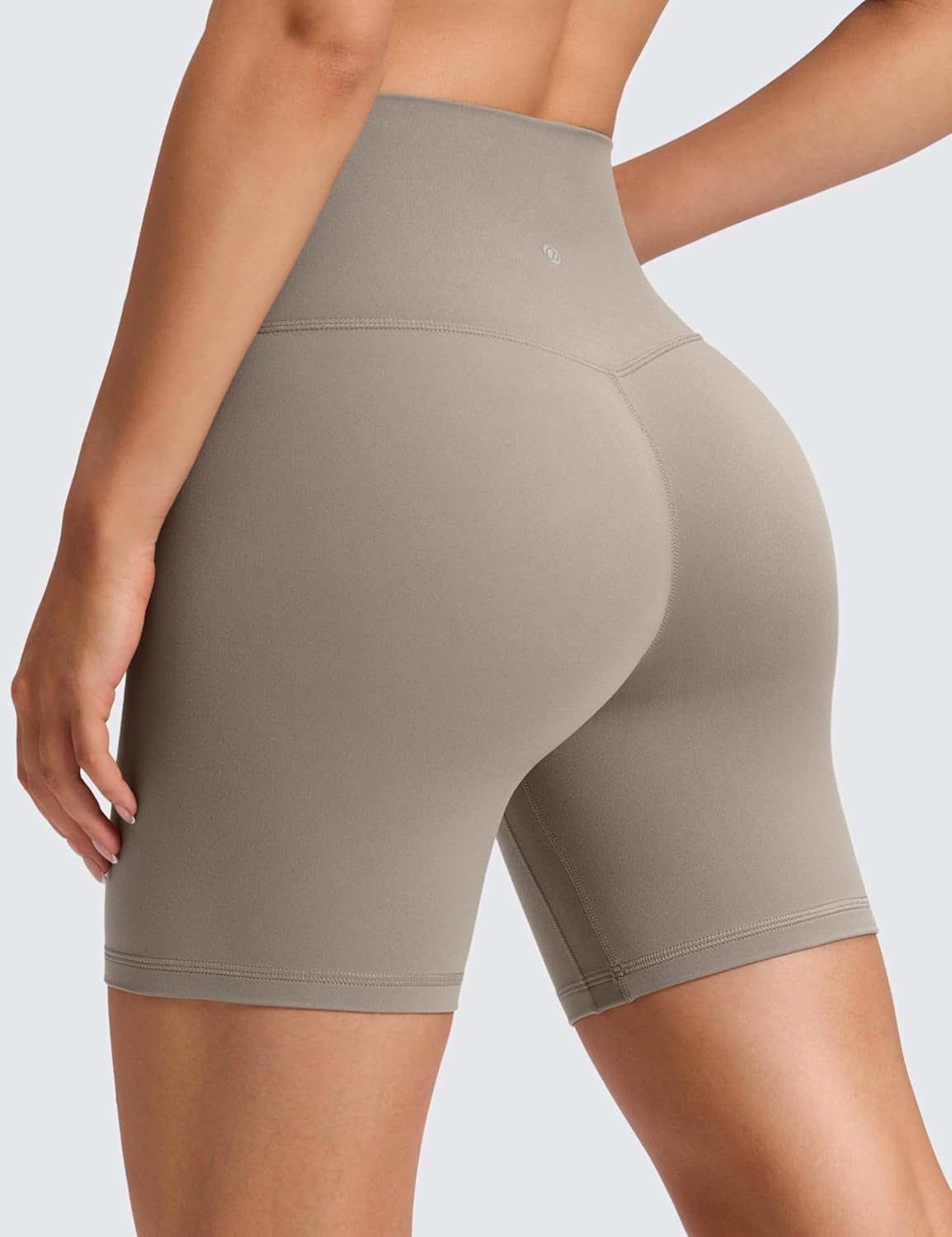 image:imageCRZ YOGA Butterluxe No Front Seam Biker Shorts 6 High Waisted Lounge Pilates Workout Athletic Womens Buttery SoftWarm Ash Grey