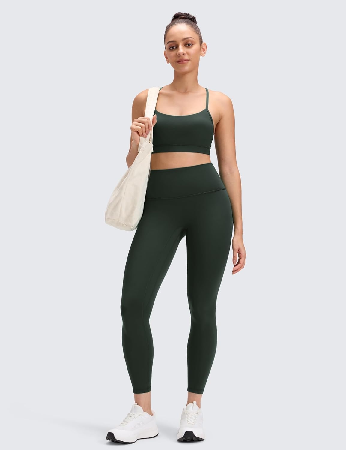 image:imageCRZ YOGA Butterluxe No Front Seam Yoga Leggings 25 High Waisted Womens Lounge Pants Pilates Workout Athletic Buttery SoftLegend Green