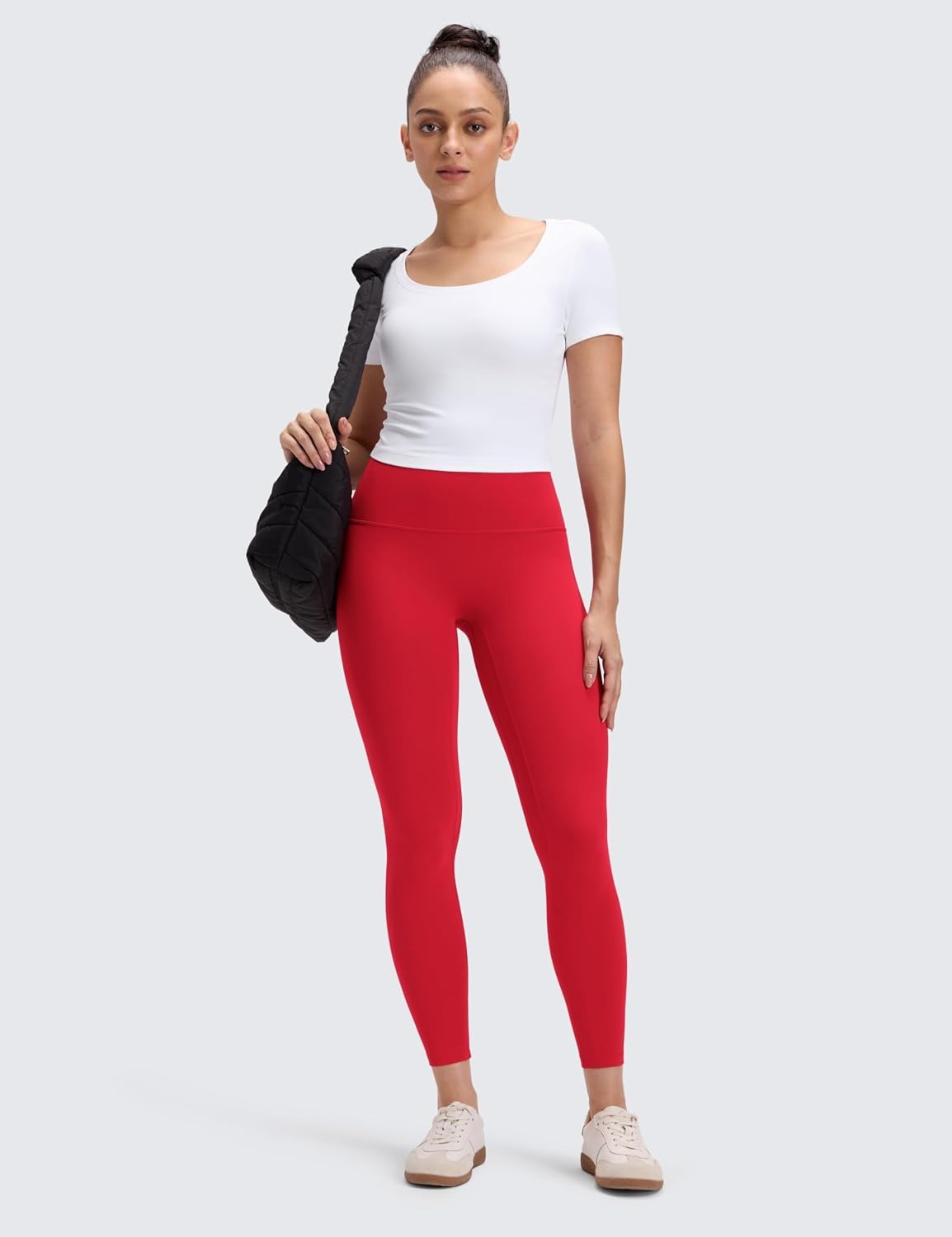image:imageCRZ YOGA Butterluxe No Front Seam Yoga Leggings 25 High Waisted Womens Lounge Pants Pilates Workout Athletic Buttery SoftLipstick Red