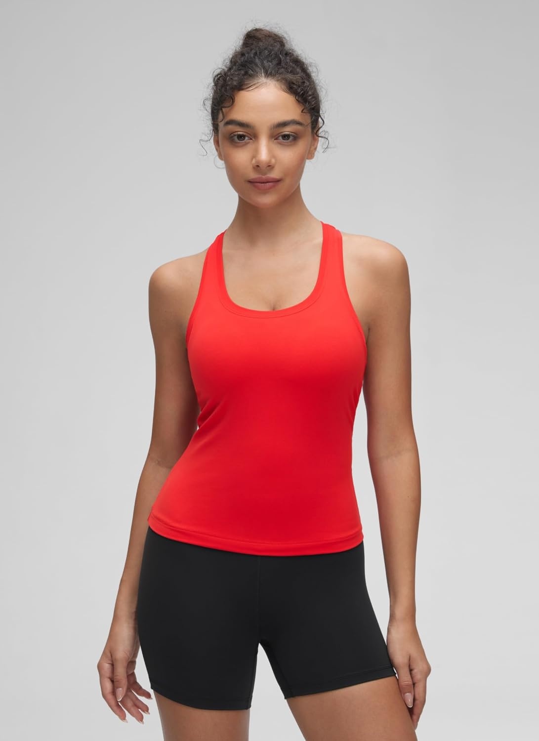 image:imageCRZ YOGA Butterluxe Racerback Tank Tops for Women Yoga Workout Casual Gym Athletic Camisole Tight Sleeveless ShirtsDeep Red