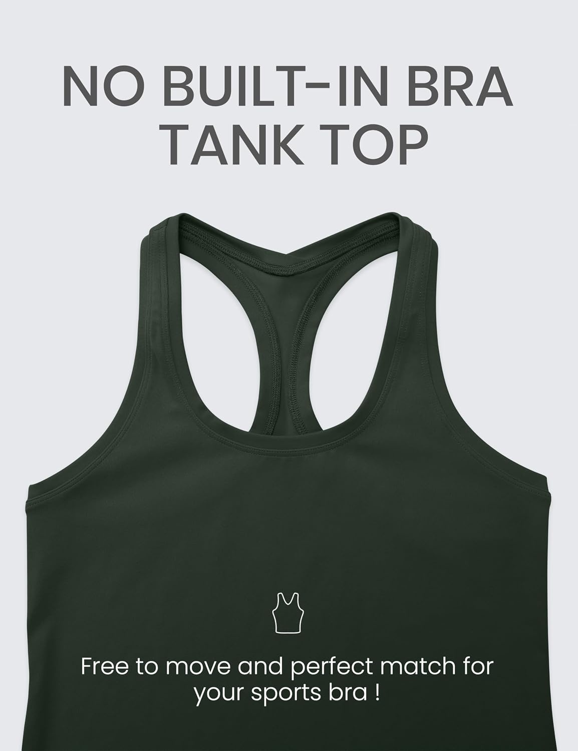 image:imageCRZ YOGA Butterluxe Racerback Tank Tops for Women Yoga Workout Casual Gym Athletic Camisole Tight Sleeveless ShirtsLegend Green