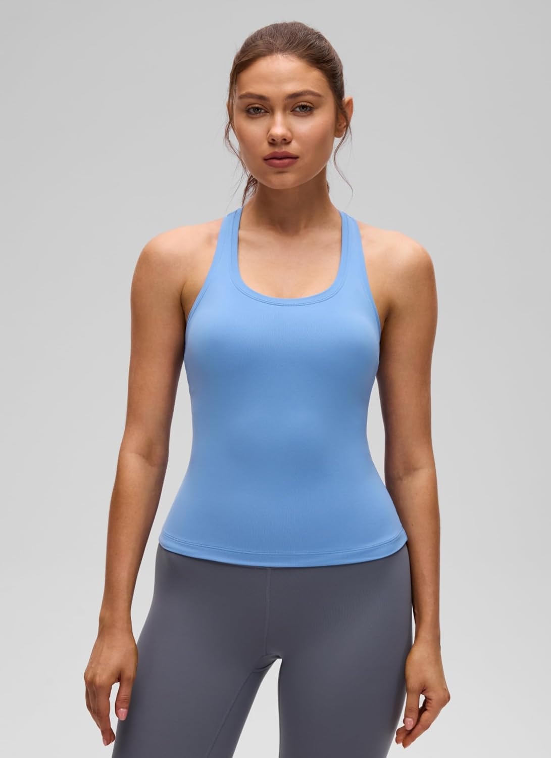 image:imageCRZ YOGA Butterluxe Racerback Tank Tops for Women Yoga Workout Casual Gym Athletic Camisole Tight Sleeveless ShirtsParty Blue