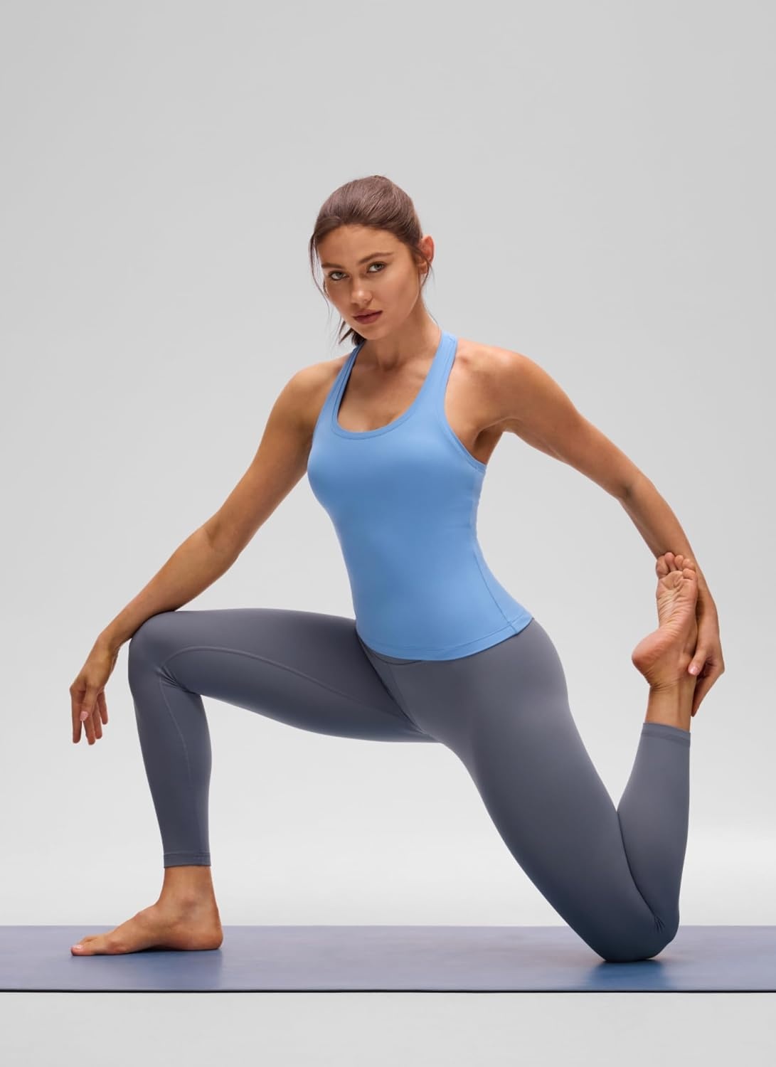 image:imageCRZ YOGA Butterluxe Racerback Tank Tops for Women Yoga Workout Casual Gym Athletic Camisole Tight Sleeveless ShirtsParty Blue