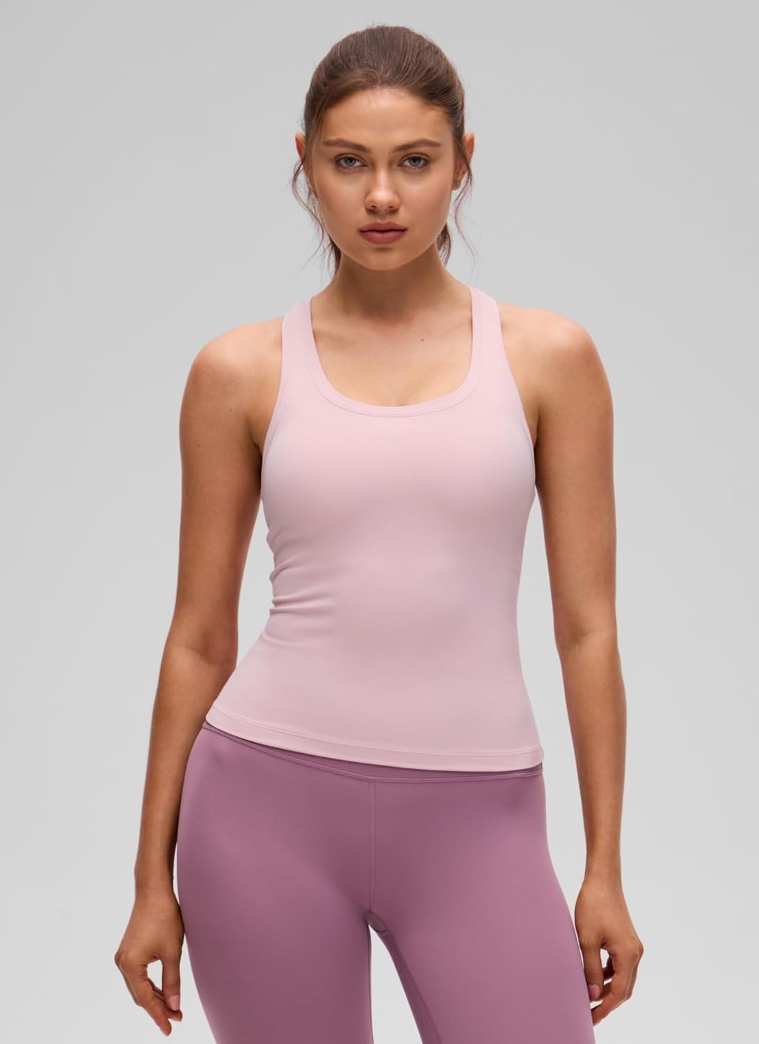 image:imageCRZ YOGA Butterluxe Racerback Tank Tops for Women Yoga Workout Casual Gym Athletic Camisole Tight Sleeveless ShirtsPink Haze