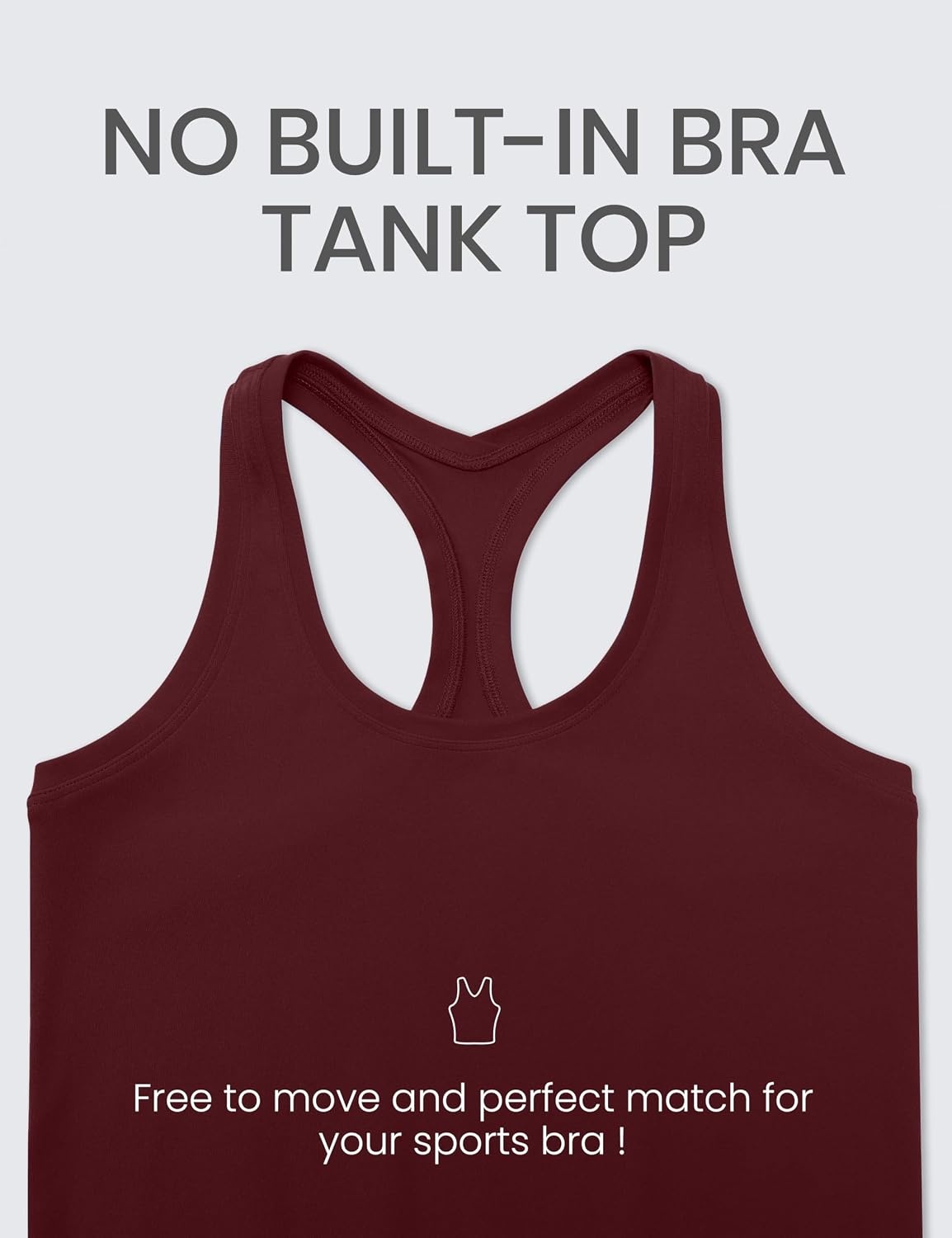 image:imageCRZ YOGA Butterluxe Racerback Tank Tops for Women Yoga Workout Casual Gym Athletic Camisole Tight Sleeveless ShirtsRed Merlot