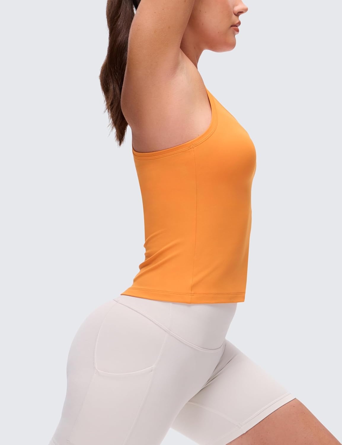 image:imageCRZ YOGA Butterluxe Racerback Tank Tops for Women Yoga Workout Casual Gym Athletic Camisole Tight Sleeveless ShirtsTiger Orange