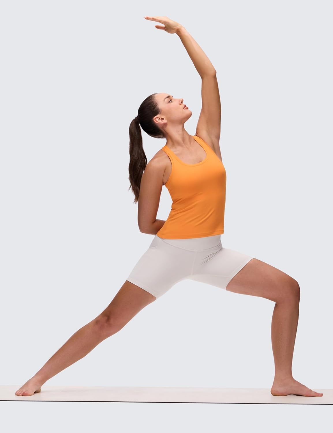 image:imageCRZ YOGA Butterluxe Racerback Tank Tops for Women Yoga Workout Casual Gym Athletic Camisole Tight Sleeveless ShirtsTiger Orange