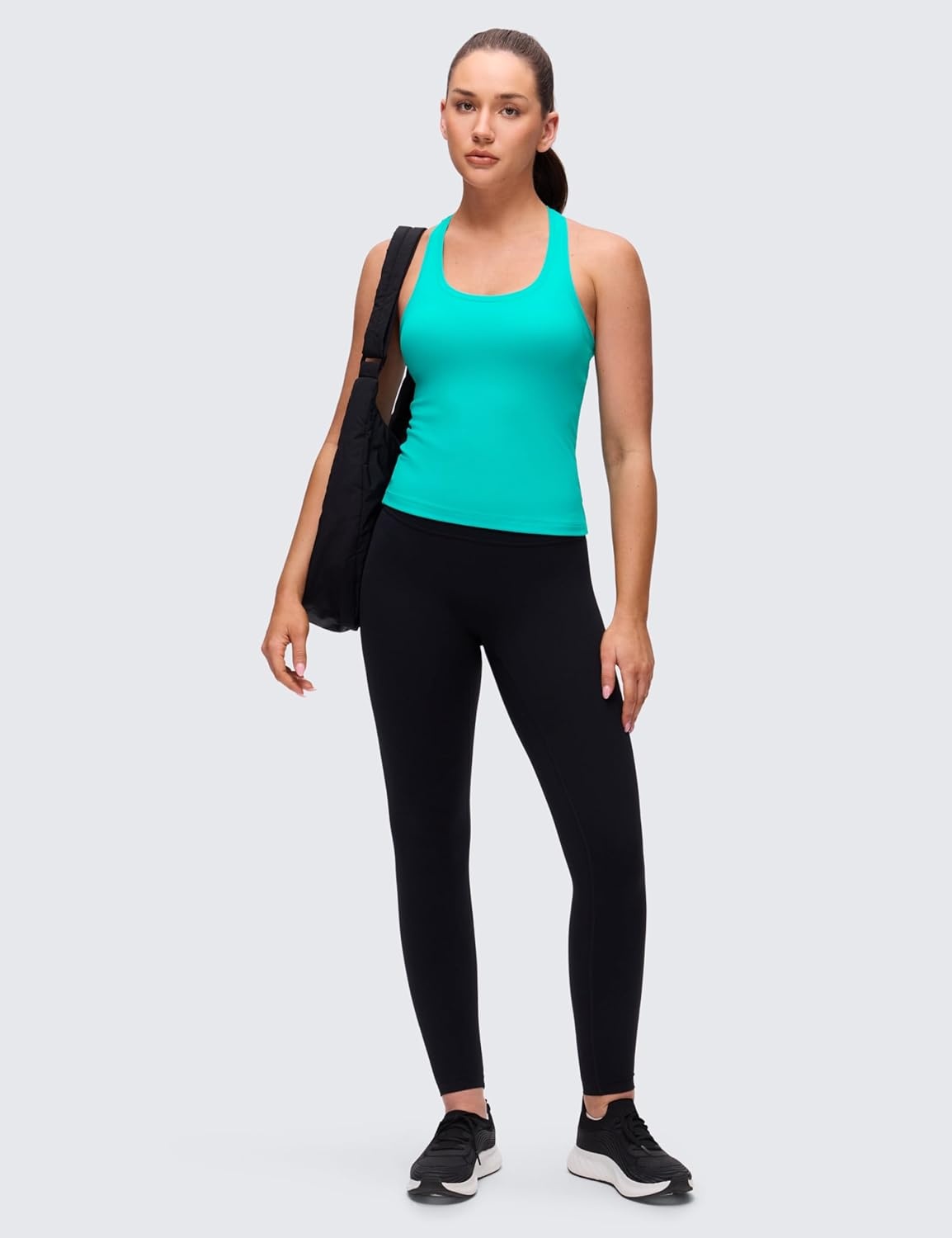 image:imageCRZ YOGA Butterluxe Racerback Tank Tops for Women Yoga Workout Casual Gym Athletic Camisole Tight Sleeveless ShirtsTropics Teal