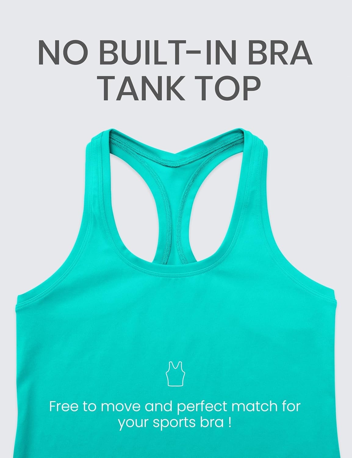 image:imageCRZ YOGA Butterluxe Racerback Tank Tops for Women Yoga Workout Casual Gym Athletic Camisole Tight Sleeveless ShirtsTropics Teal
