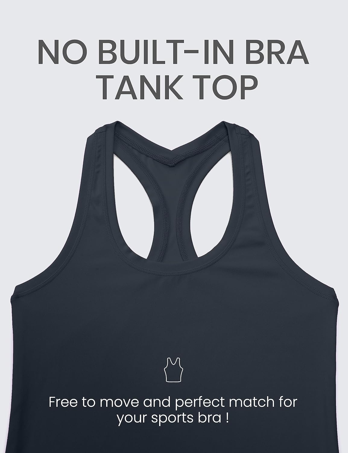 image:imageCRZ YOGA Butterluxe Racerback Tank Tops for Women Yoga Workout Casual Gym Athletic Camisole Tight Sleeveless ShirtsTrue Navy