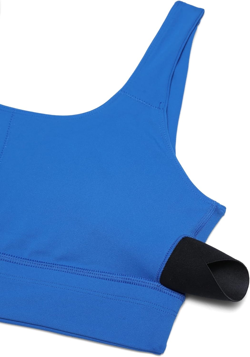 image:imageCRZ YOGA Butterluxe U Back Longline Sports Bras for Women Scoop Neck Padded Yoga Workout Crop Top with Built in PadsSparkle Blue