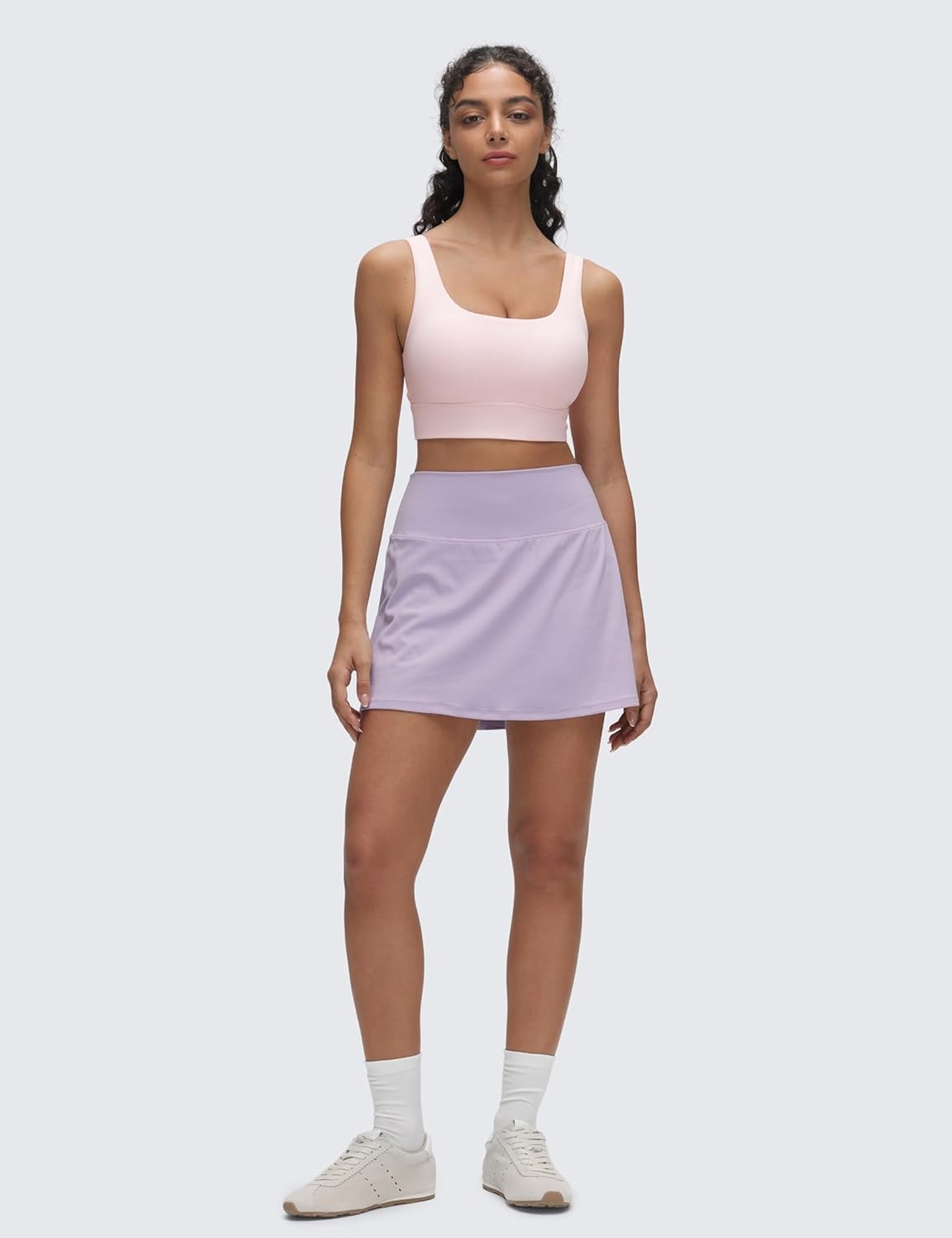 image:imageCRZ YOGA Butterluxe U Back Longline Sports Bras for Women Scoop Neck Padded Yoga Workout Crop Top with Built in PadsStrawberry Pink