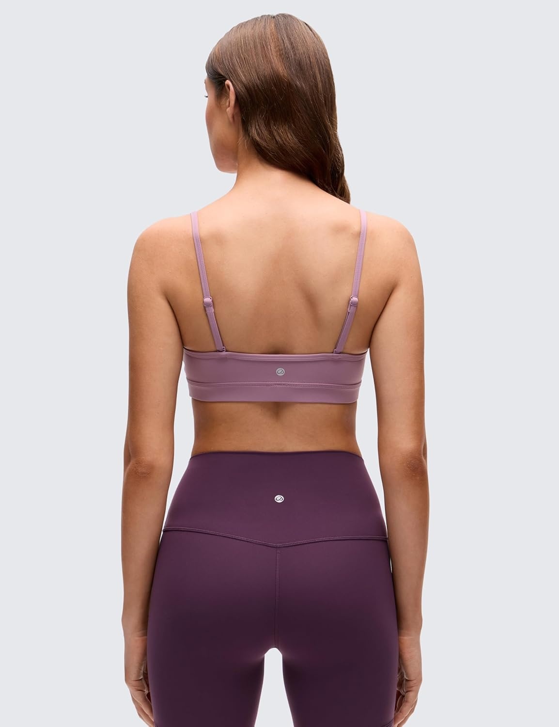 image:imageCRZ YOGA Butterluxe VNeck Sports Bras for Women Adjustable Thin Straps Padded Yoga Top Basic Wireless CamisoleLight Lavender