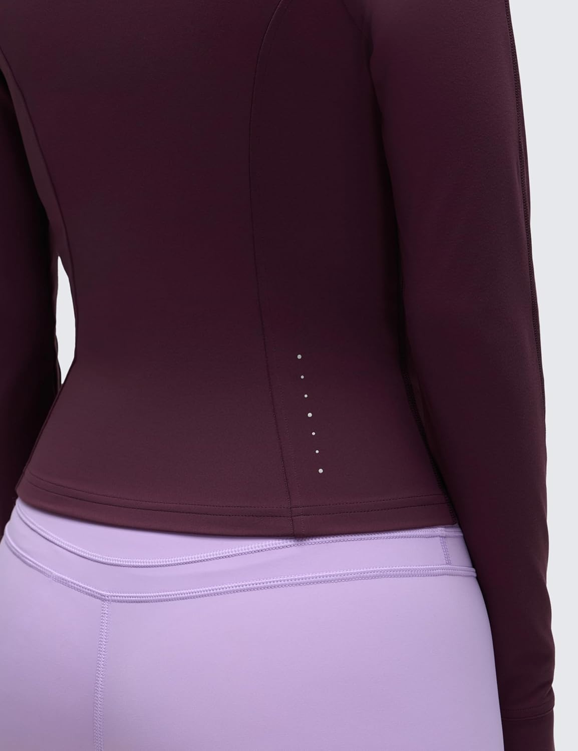 image:imageCRZ YOGA Butterluxe Waist Length Jackets for Women Full Zip Athletic Track Tops with Thumb Holes PocketsDeep Purple