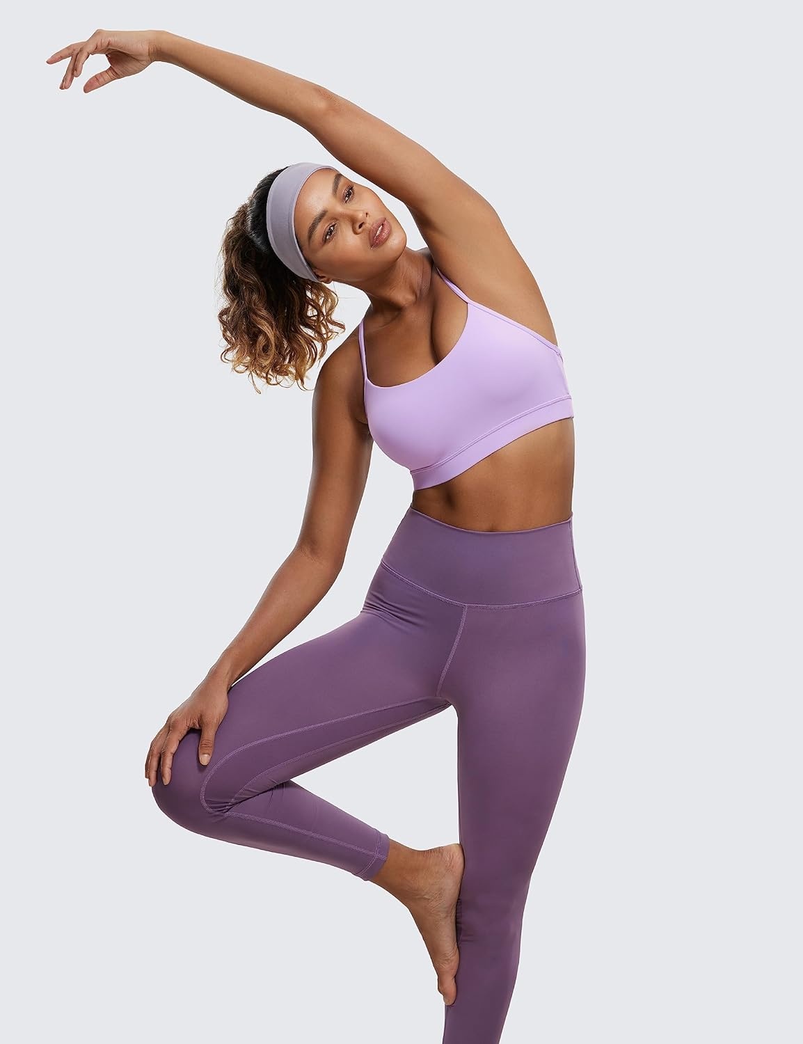 image:imageCRZ YOGA Butterluxe Y Back Sports Bras for Women Padded Racerback Low Impact Spaghetti Thin Strap Workout Yoga TopElfin Purple