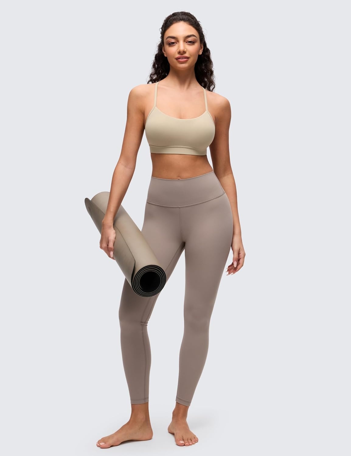image:imageCRZ YOGA Butterluxe Y Back Sports Bras for Women Padded Racerback Low Impact Spaghetti Thin Strap Workout Yoga TopOak