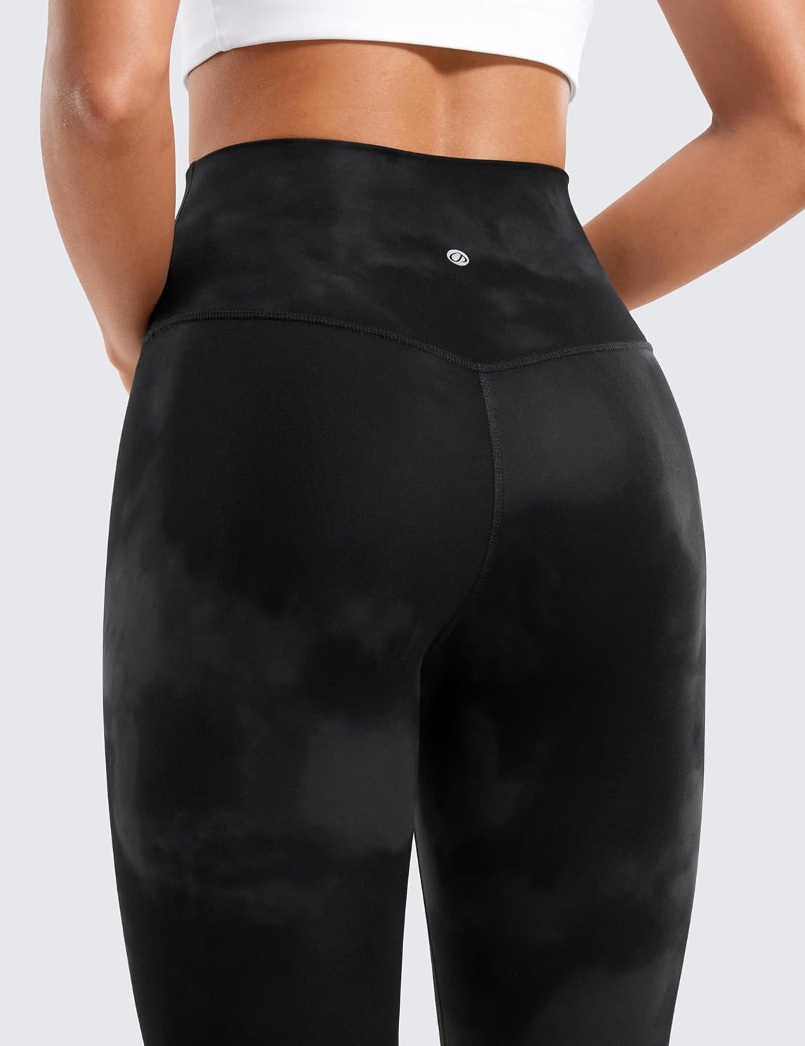 image:imageCRZ YOGA Butterluxe Yoga Leggings 25 High Waisted Buttery Soft Womens Workout Lounge PantsBlack Tie Dye Flowers