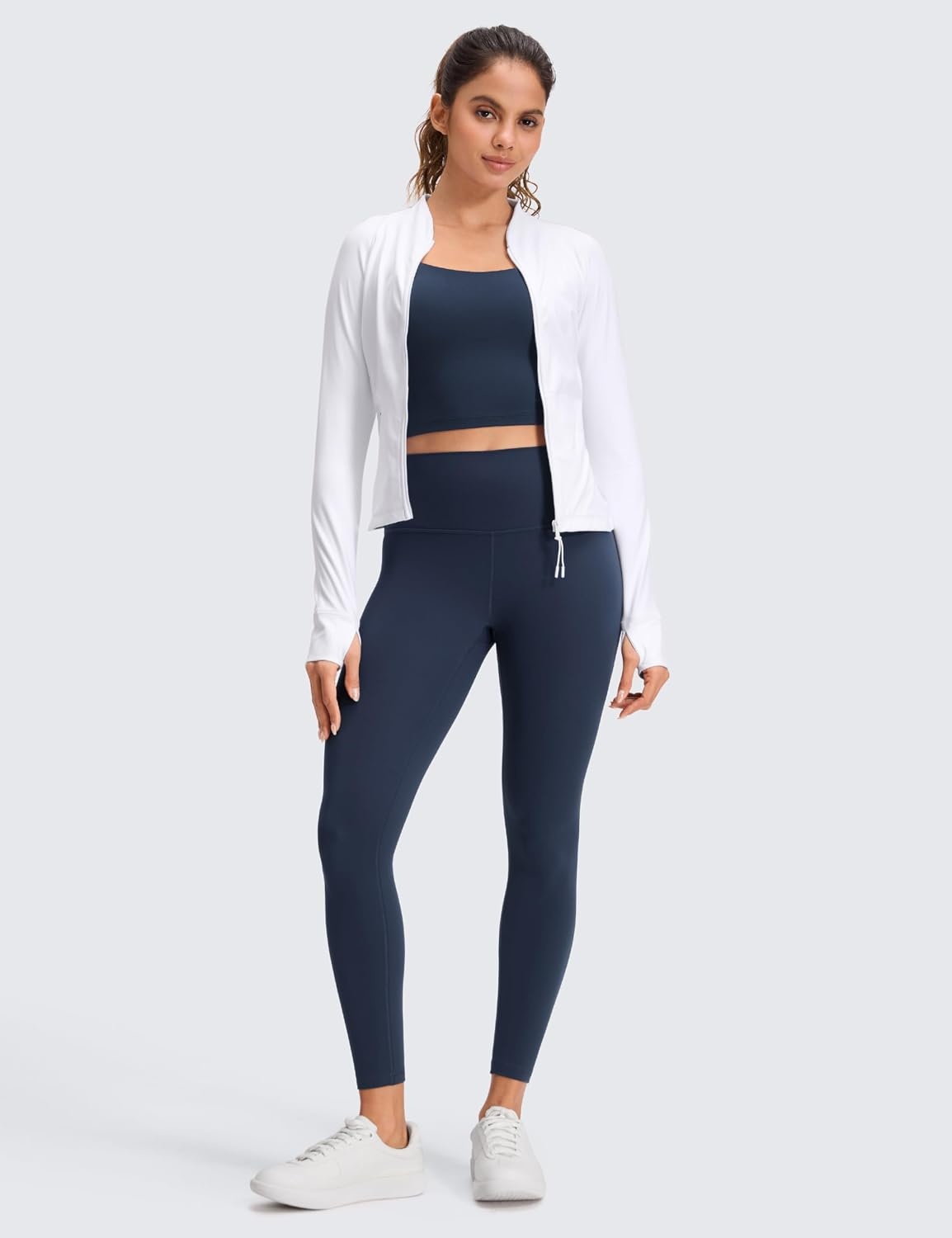 image:imageCRZ YOGA Butterluxe Yoga Leggings 25 High Waisted Buttery Soft Womens Workout Lounge PantsClub Blue