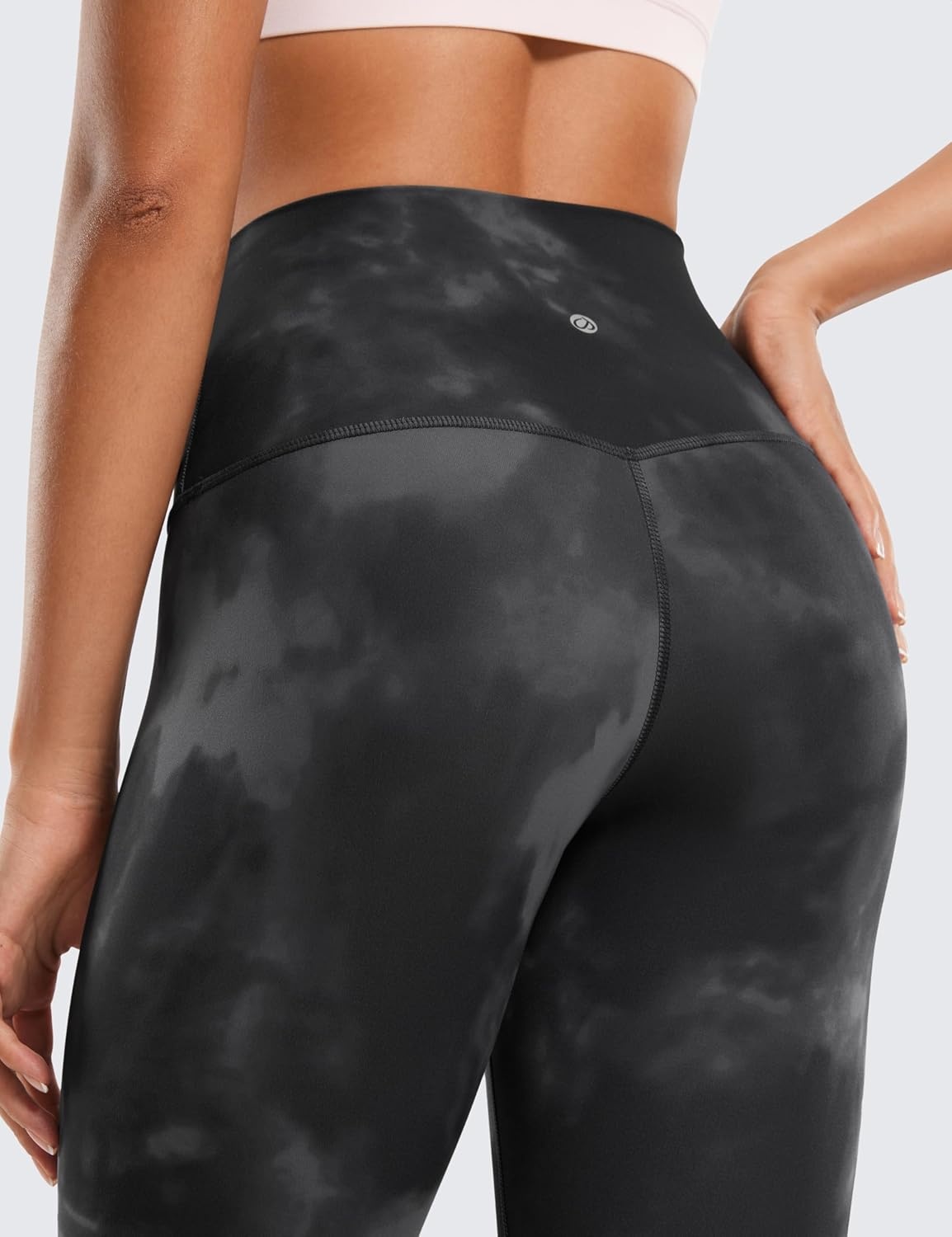 image:imageCRZ YOGA Butterluxe Yoga Leggings 25 High Waisted Buttery Soft Womens Workout Lounge PantsGrey Tie Dye Flowers