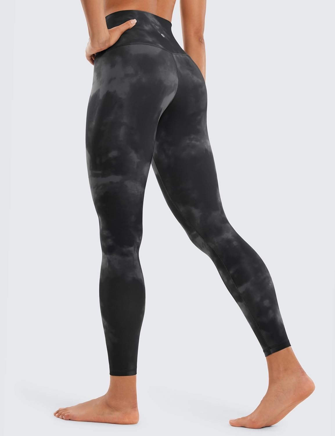 image:imageCRZ YOGA Butterluxe Yoga Leggings 25 High Waisted Buttery Soft Womens Workout Lounge PantsGrey Tie Dye Flowers